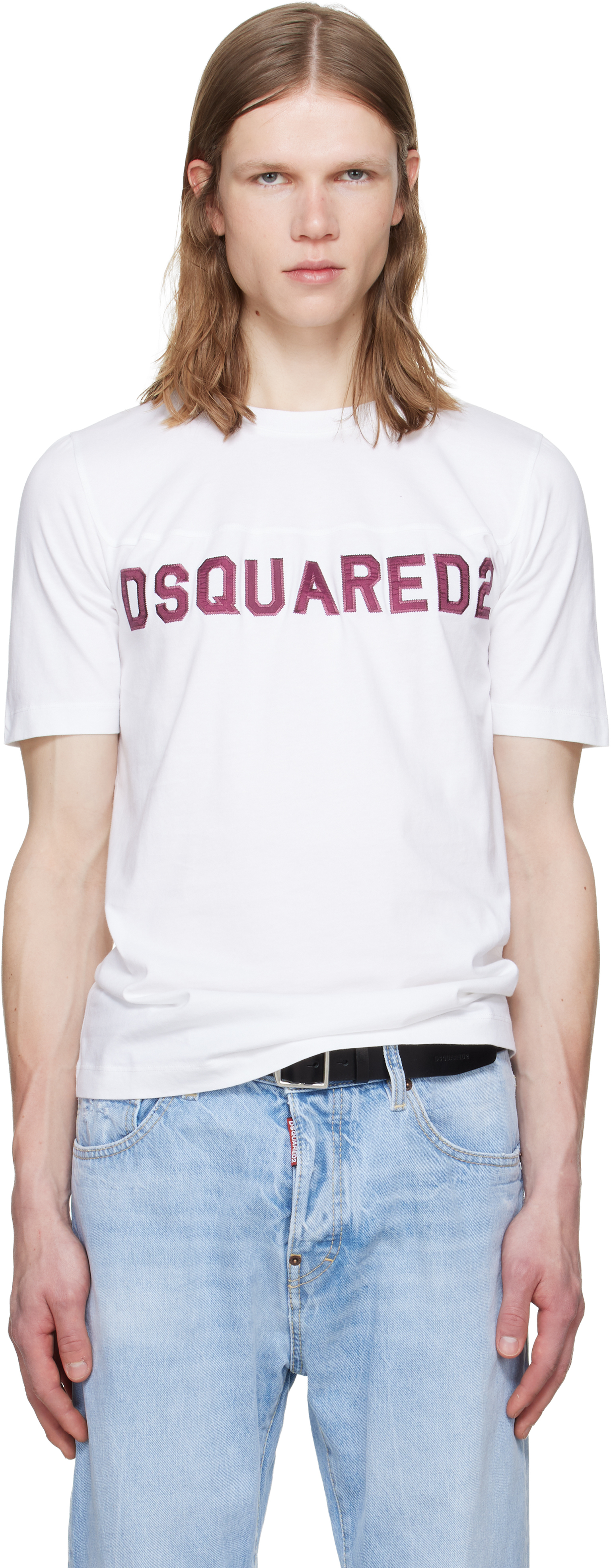 Dsquared2のホワイト Vintage Fade Cool Football Fit Tシャツがセール中