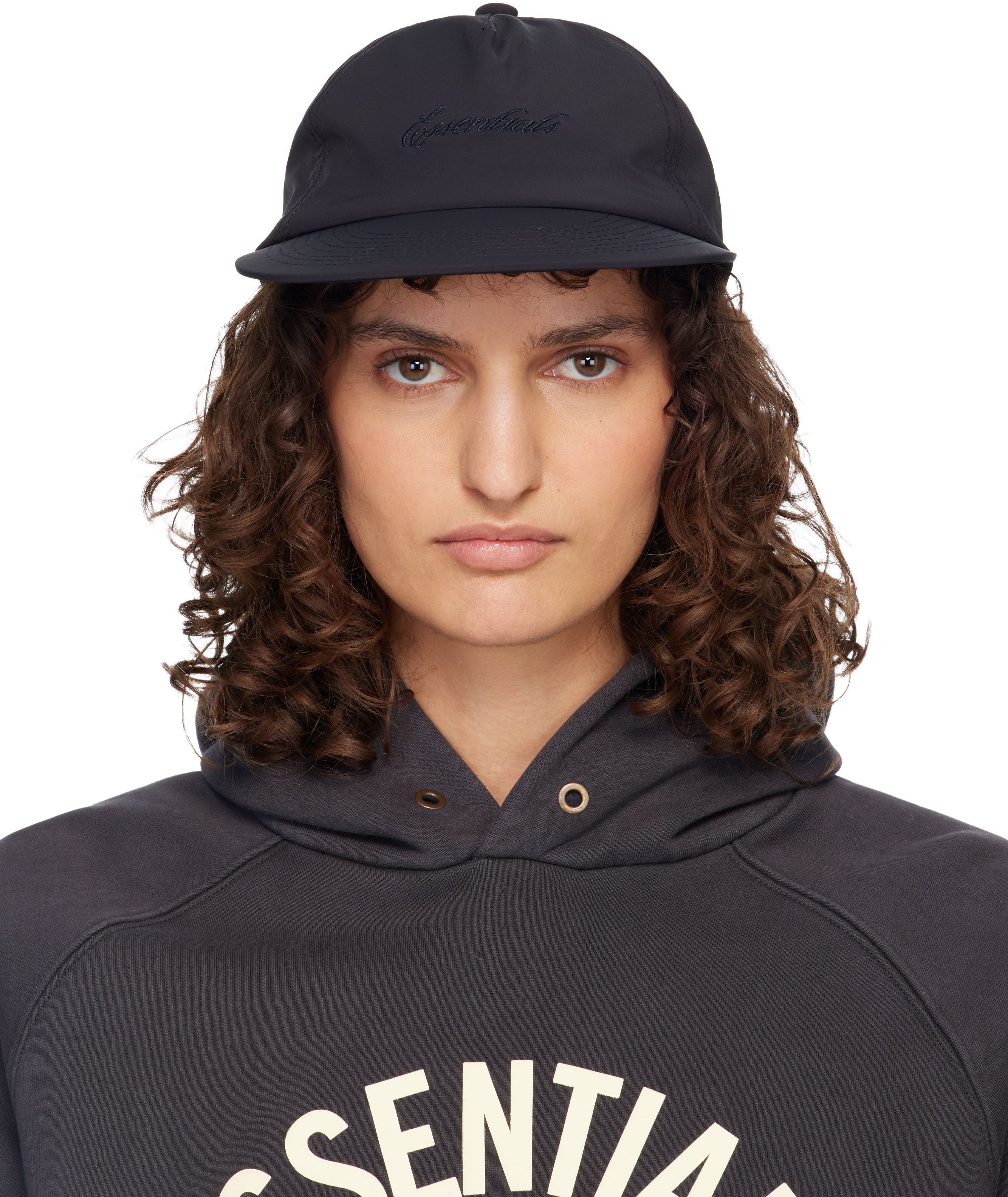 Fear of God ESSENTIALS: ブラック Signature 5 Panel キャップ