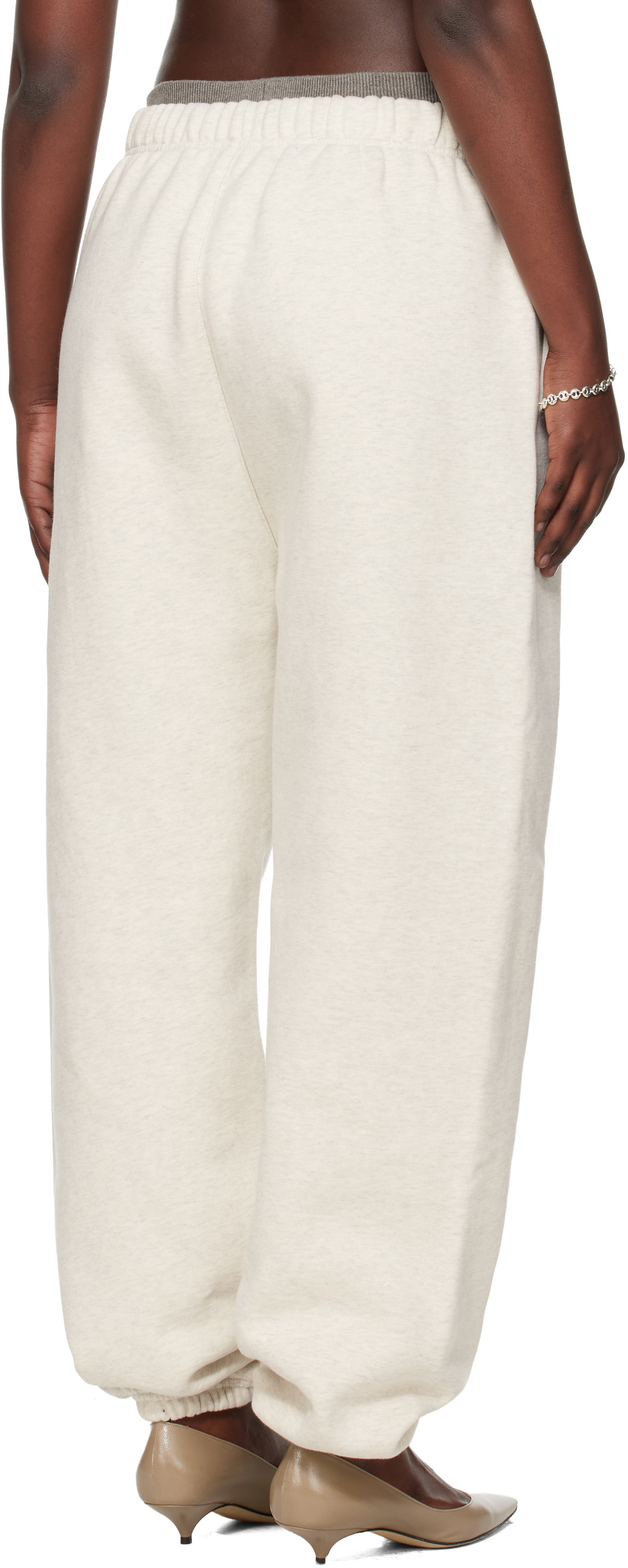 Essentials Gray Holiday Classic Lounge Pants In White