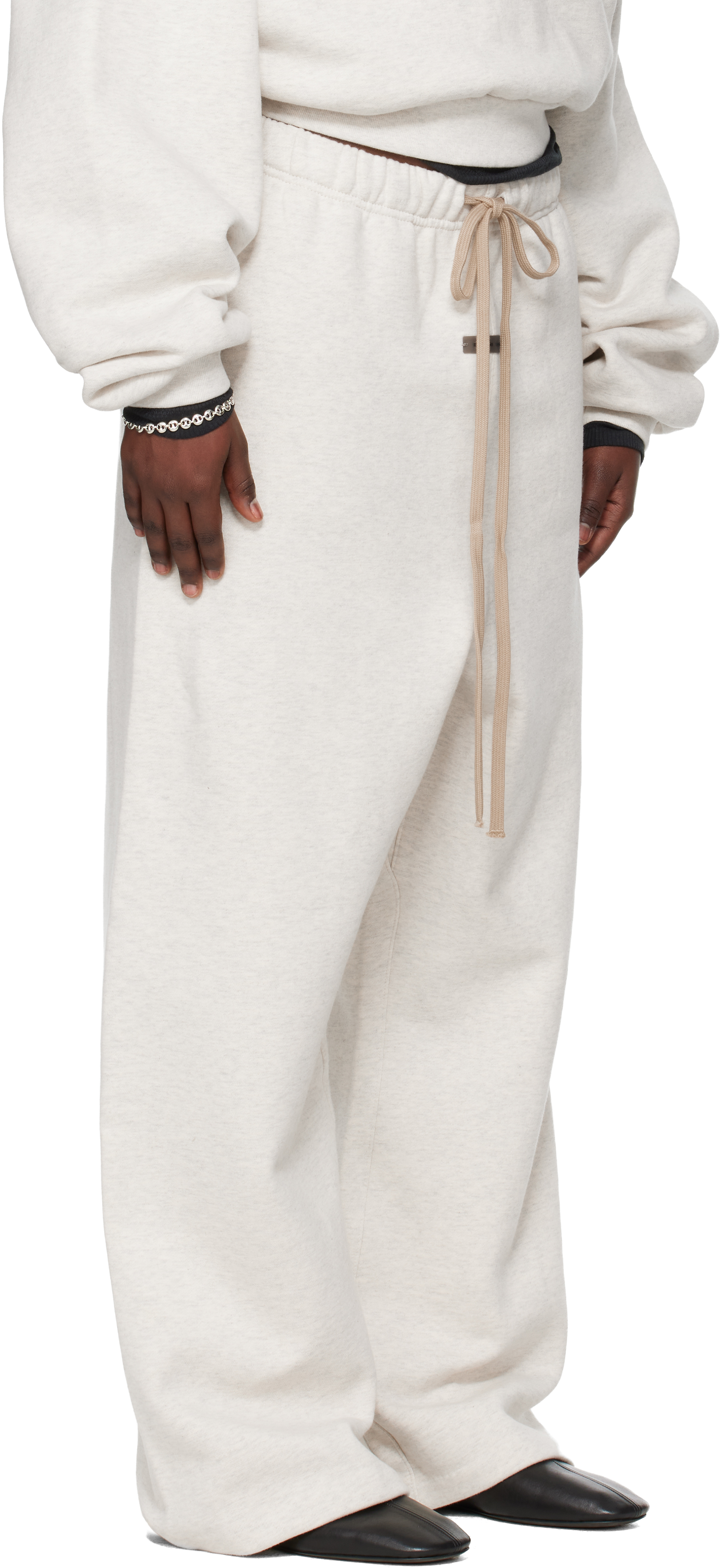 Essentials Gray Holiday Lounge Sweatpants In White