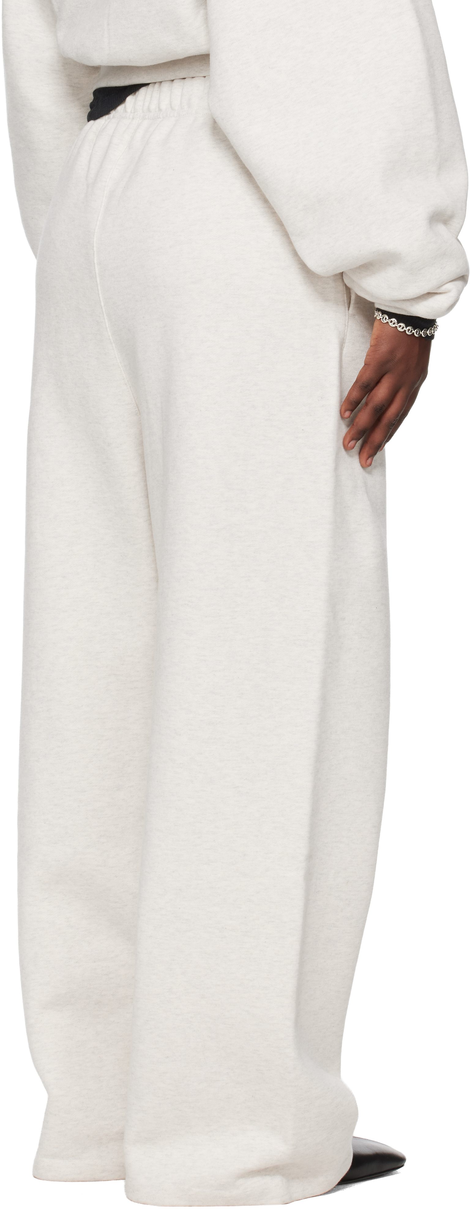 Essentials Gray Holiday Lounge Sweatpants In White