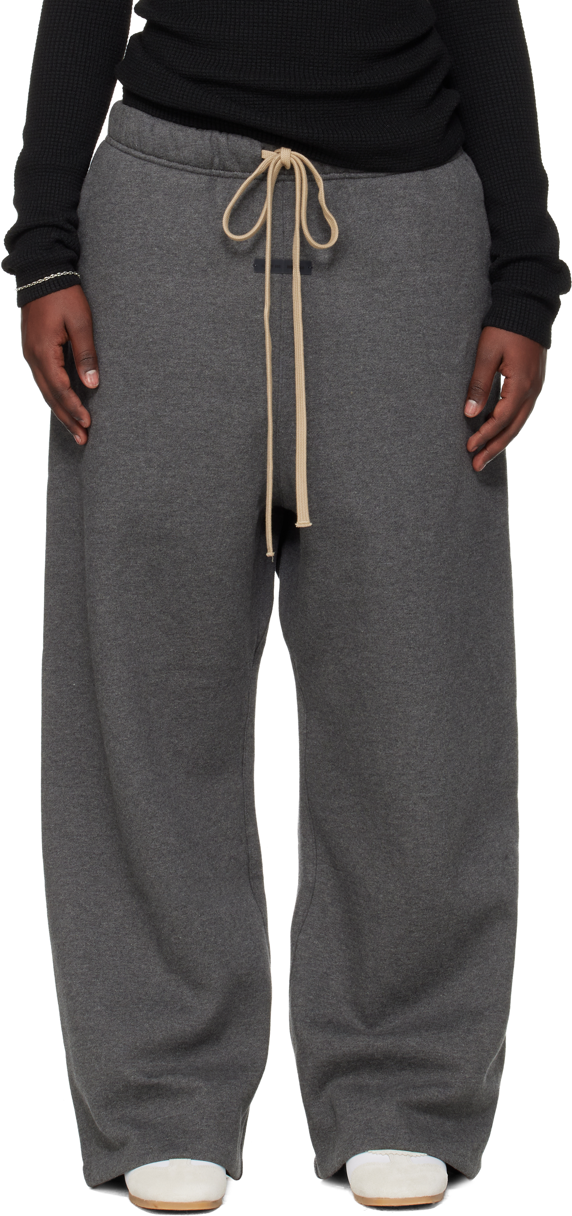 Essentials Gray Holiday Lounge Sweatpants In Gray