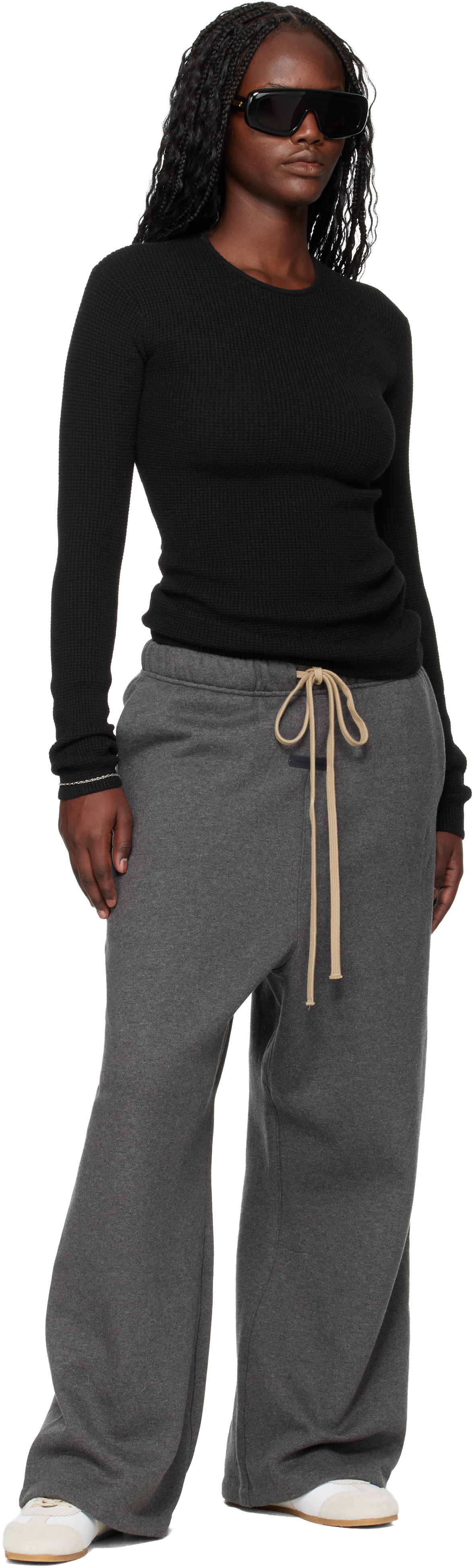 Essentials Gray Holiday Lounge Sweatpants In Gray