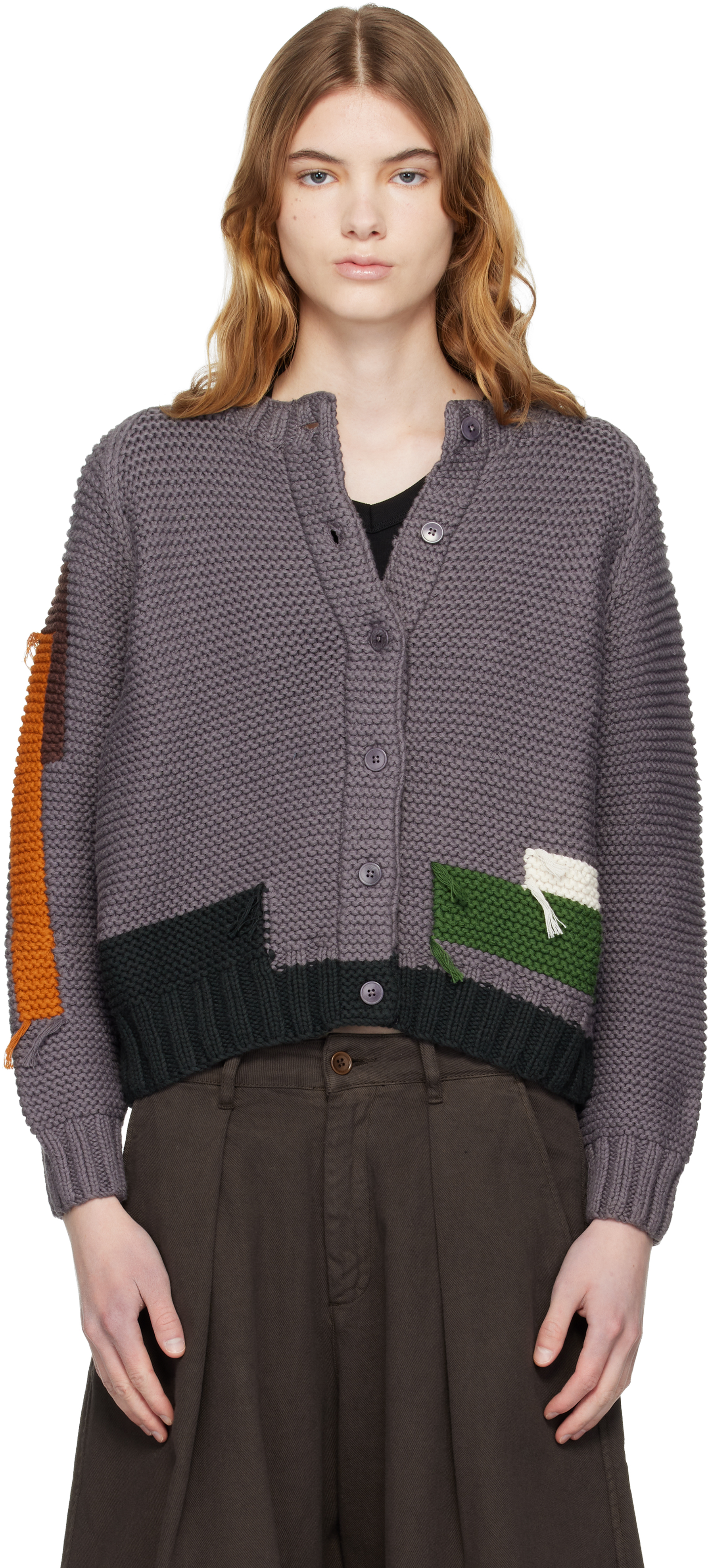 Ymc You Must Create Gray Atomic Cardigan In Black