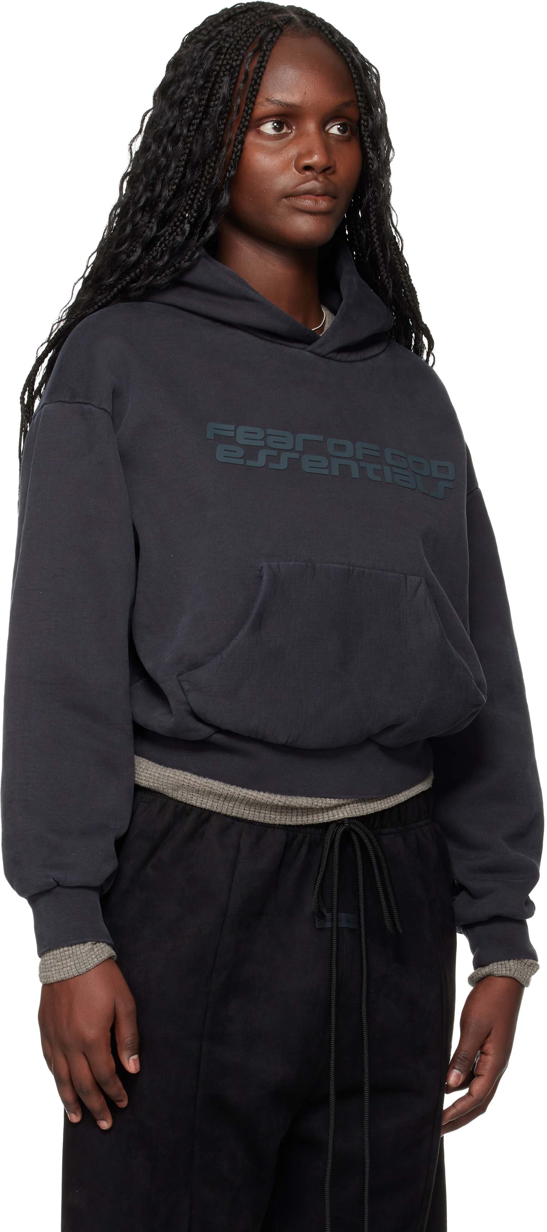 Essentials Gray Holiday Classic Hoodie In Multi