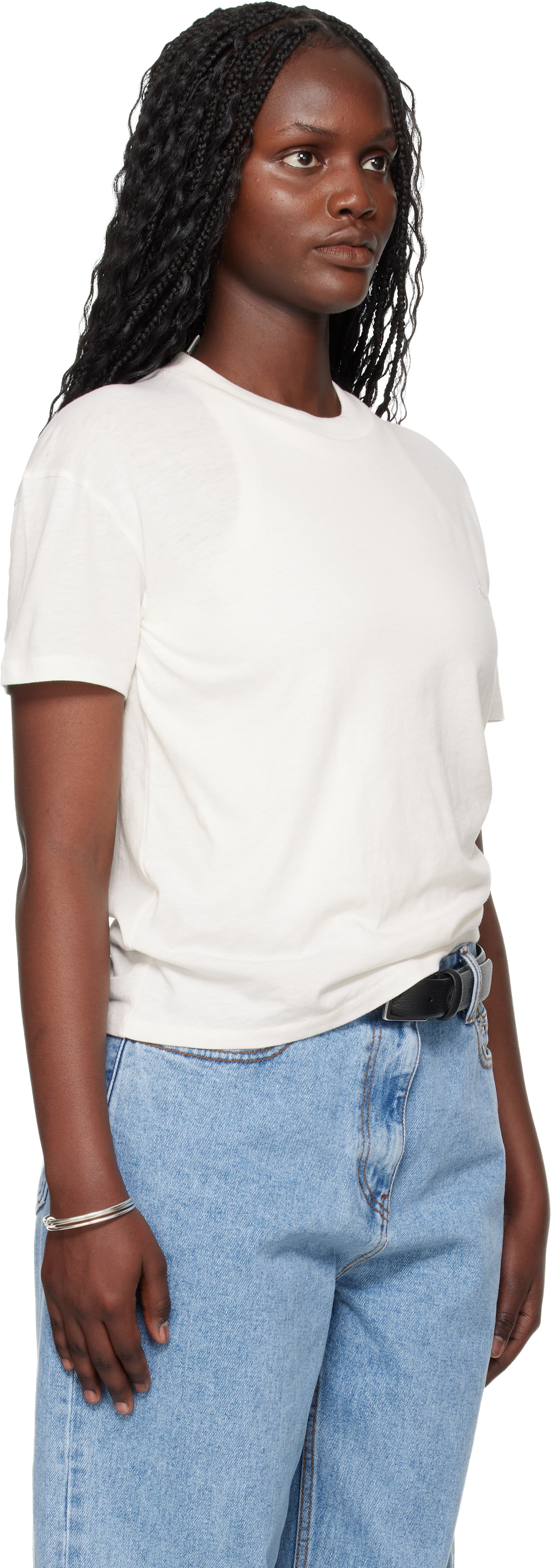 Essentials Off-white Holiday Embroidered Classic Fit T-shirt In White