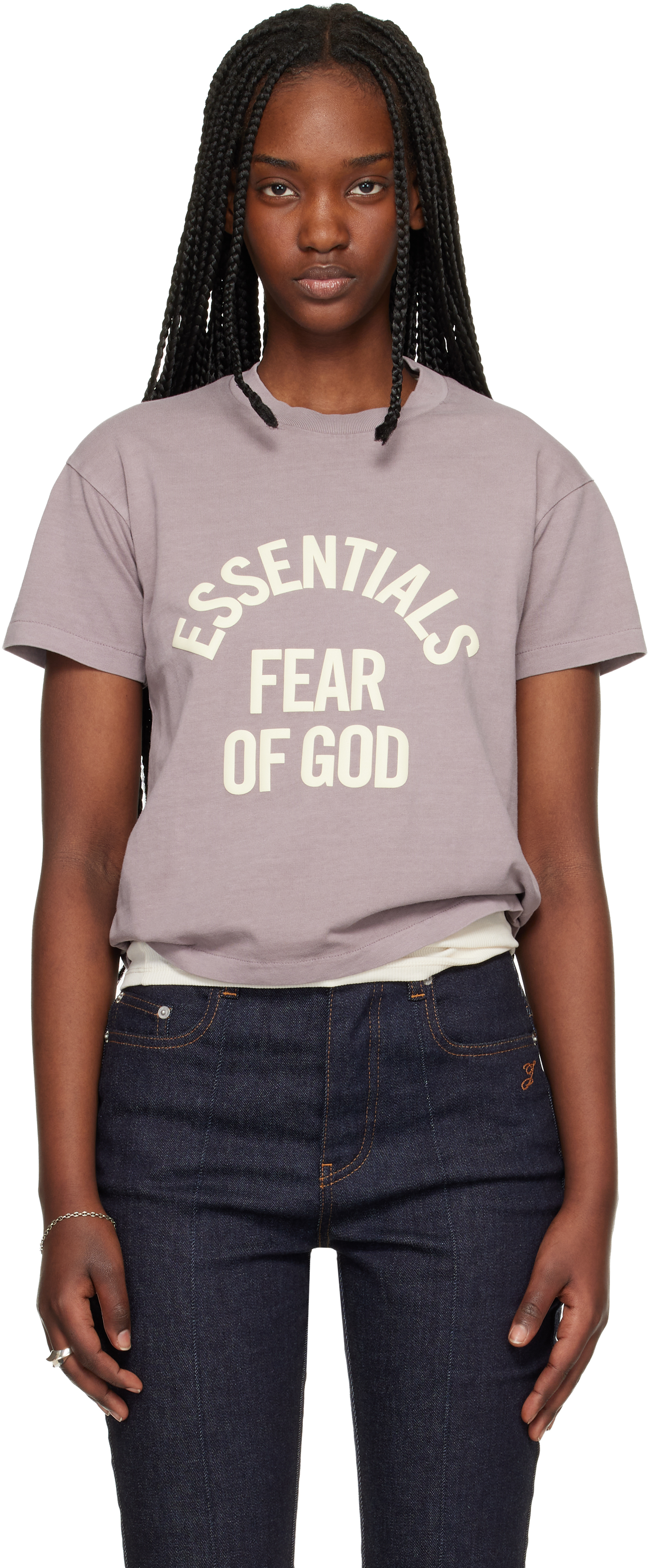 Fear of God ESSENTIALS: パープル Campus Classic 半袖Tシャツ