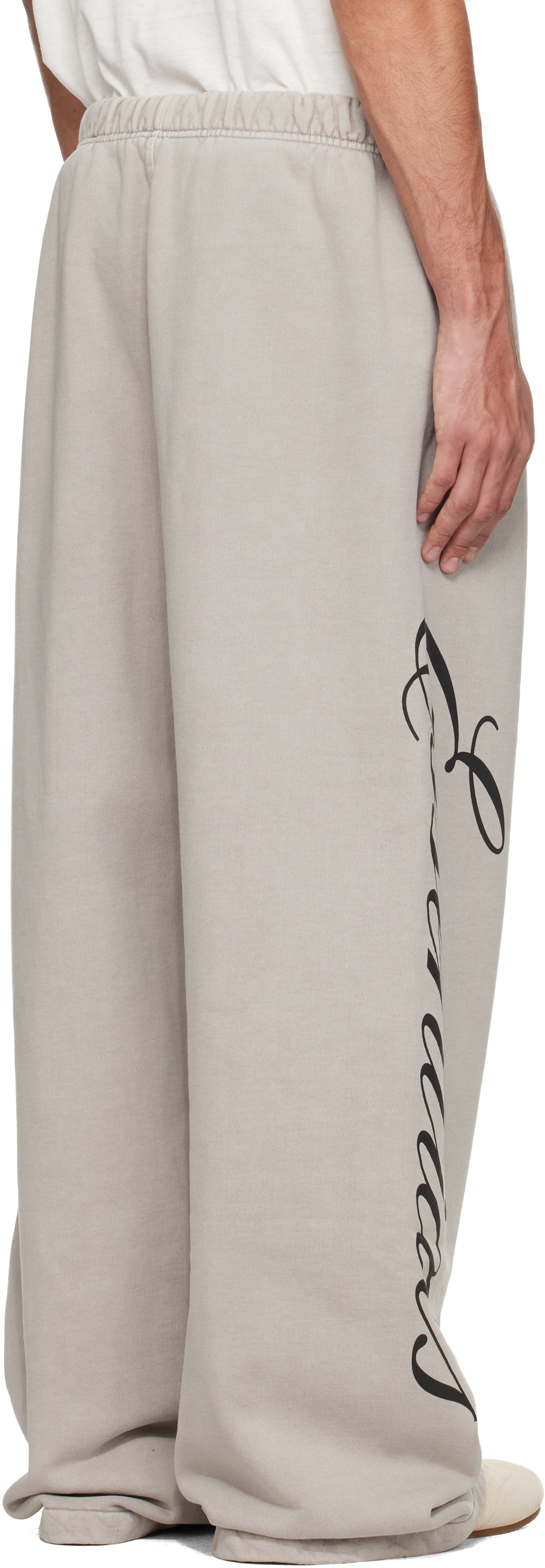 Essentials Gray Holiday Heavy Fleece Lounge Sweatpants In Gray