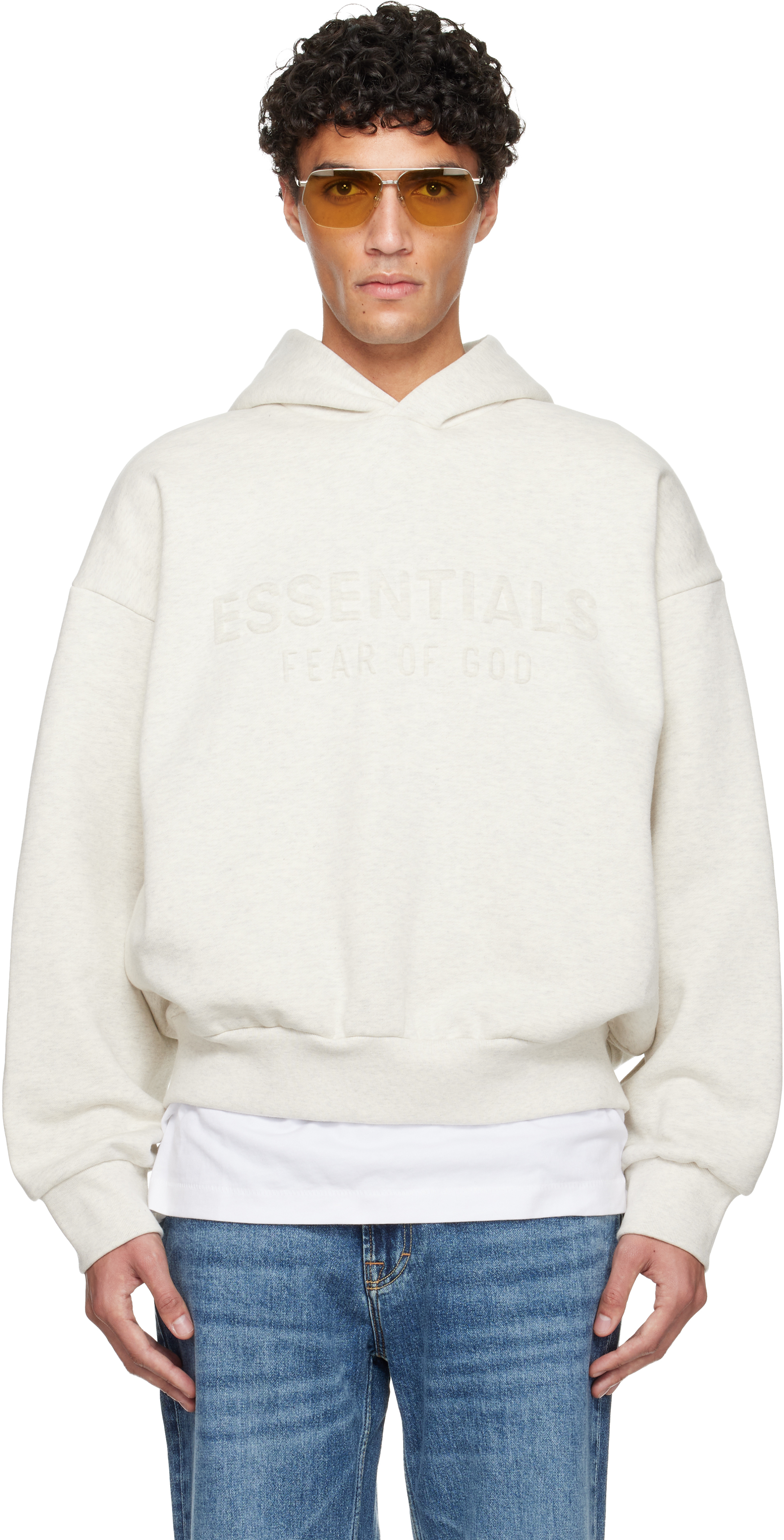 Essentials Off-white Holiday Embossed '' Classic Hoodie