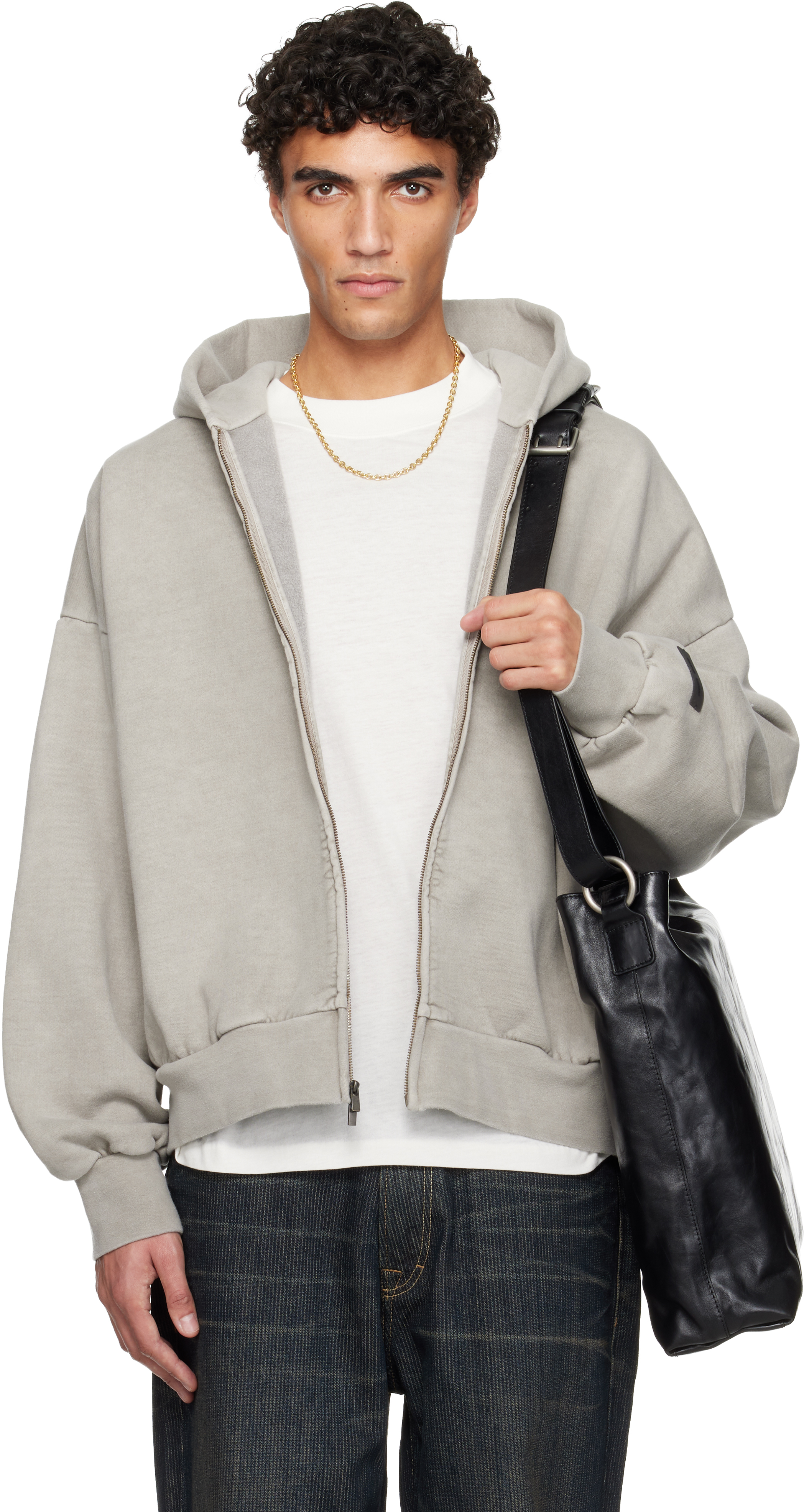 Essentials Holiday Embroidered Classic Full Zip Hoodie In Neutral