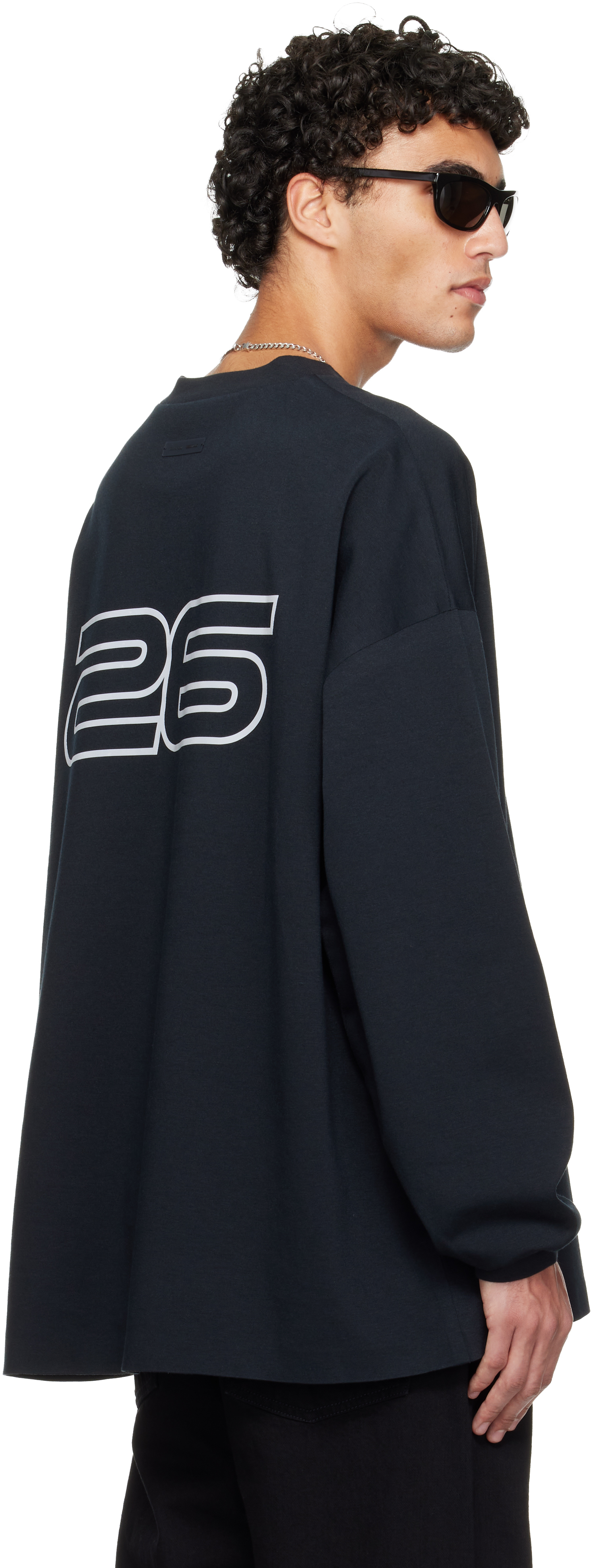 Essentials Black Holiday Ponte 90s Long Sleeve T-shirt In Black