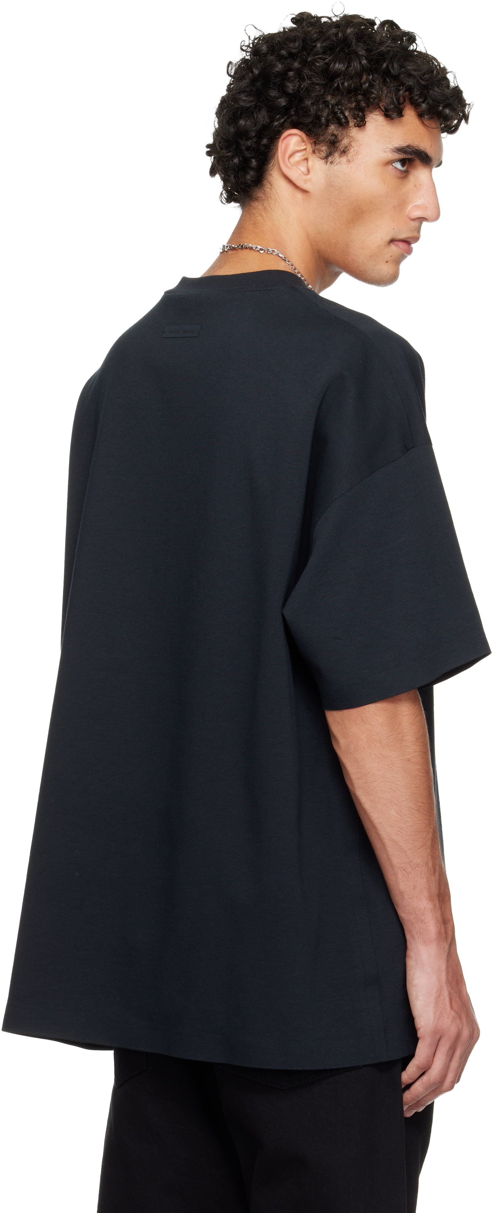 Essentials Black Holiday Ponte 90s T-shirt In Black