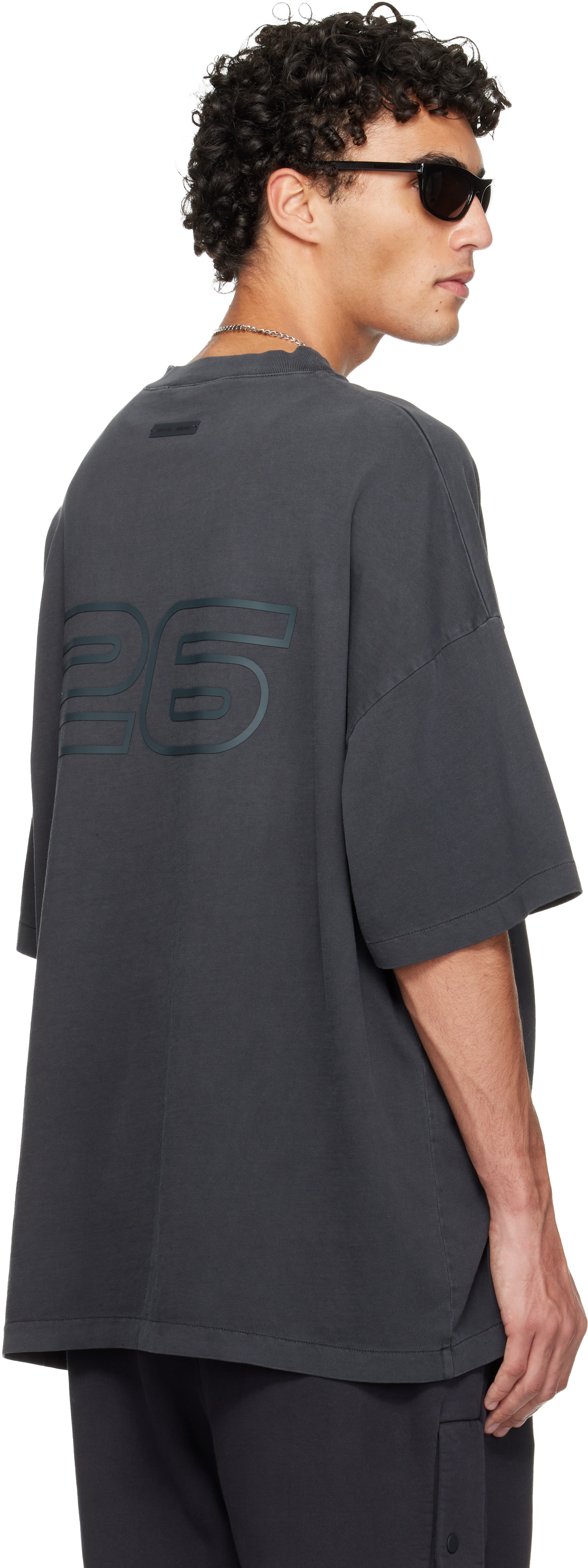 Essentials Gray Holiday 'fear Of God ' 90s T-shirt In Black