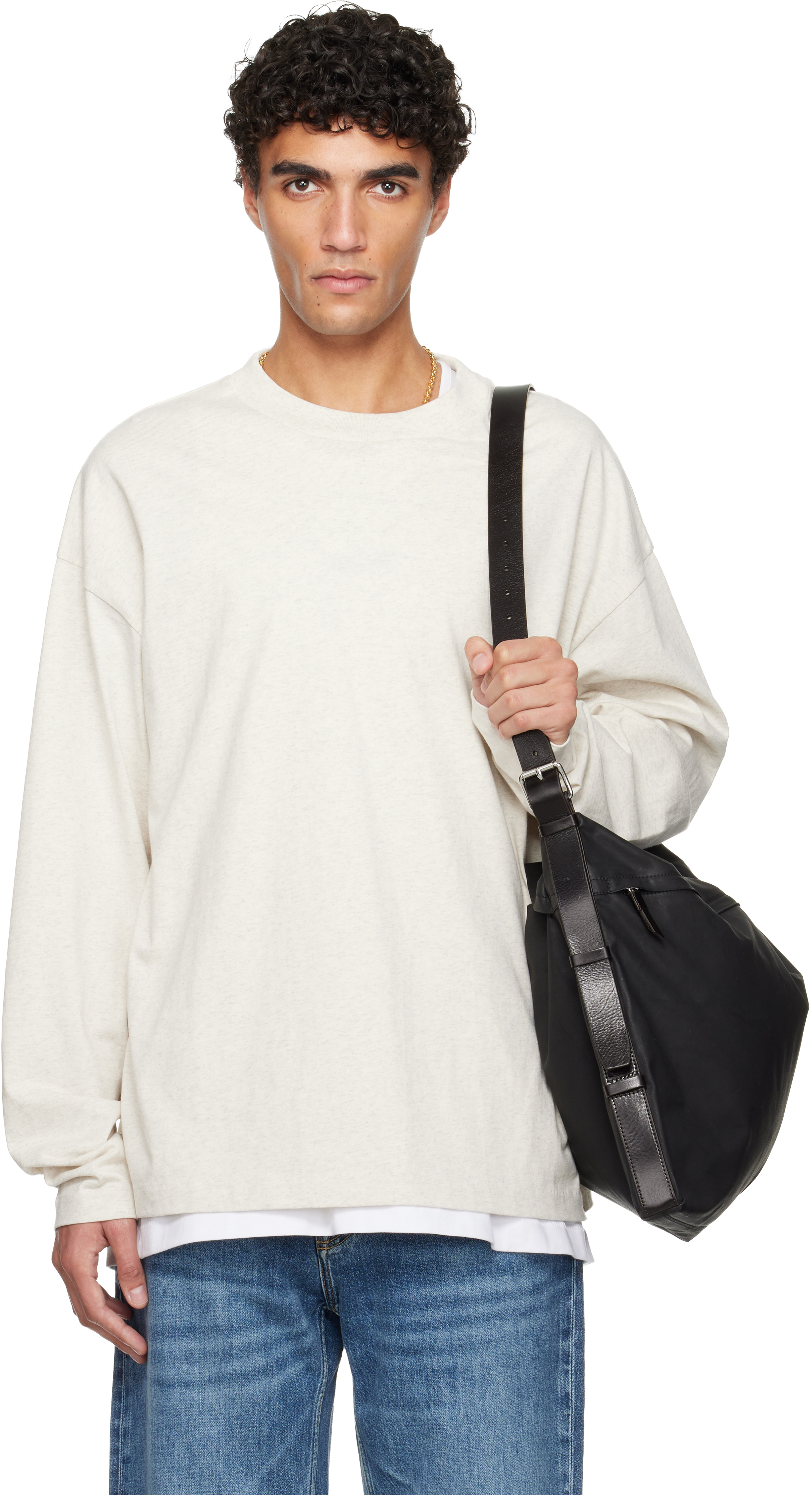 ESSENTIALS オフホワイトTシャツ Fear of God ESSENTIALS Three-Pack Off-White Essentials T-Shirts