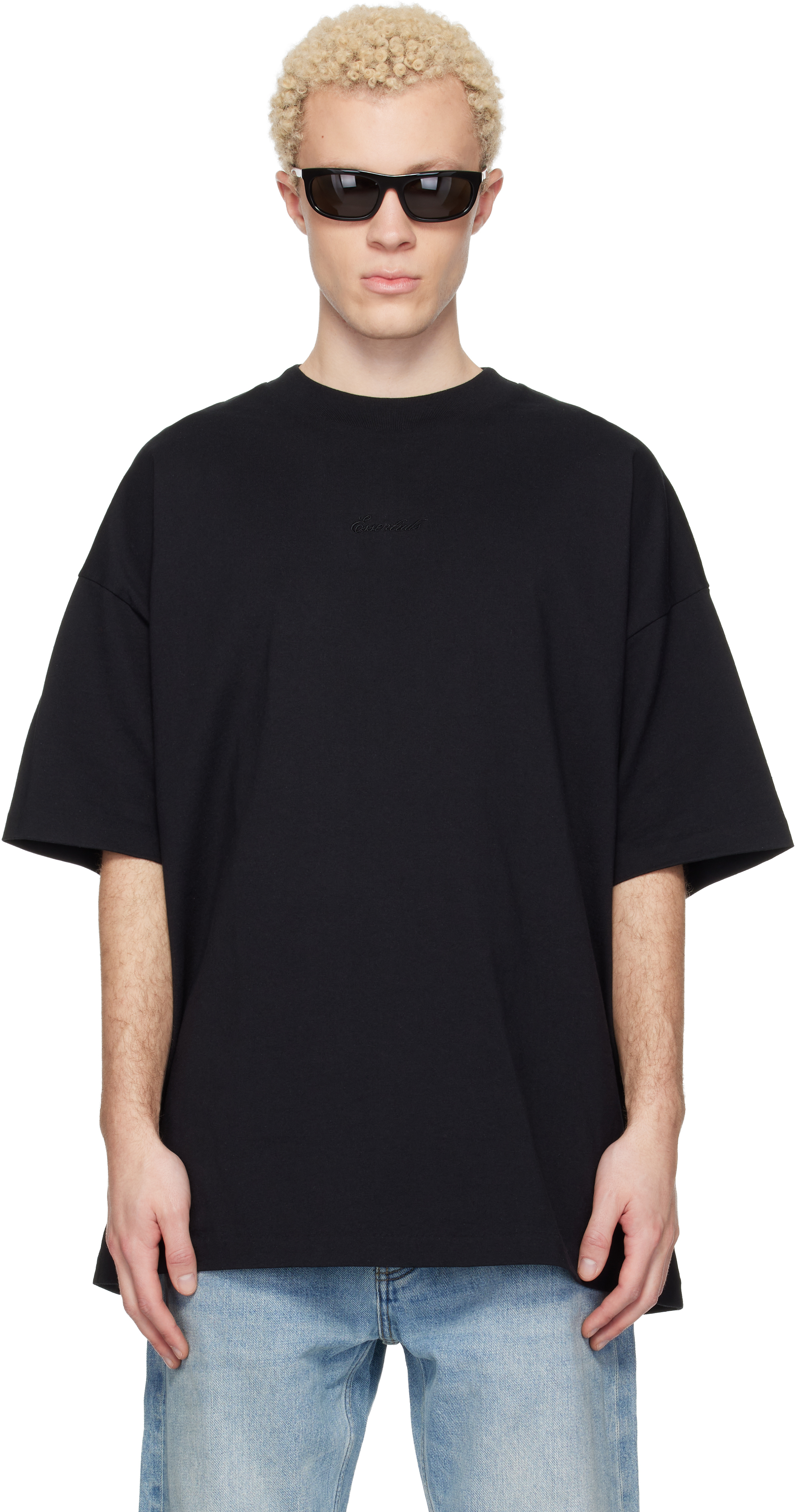 Fear of God ESSENTIALS: ブラック Signature 90s 半袖Tシャツ