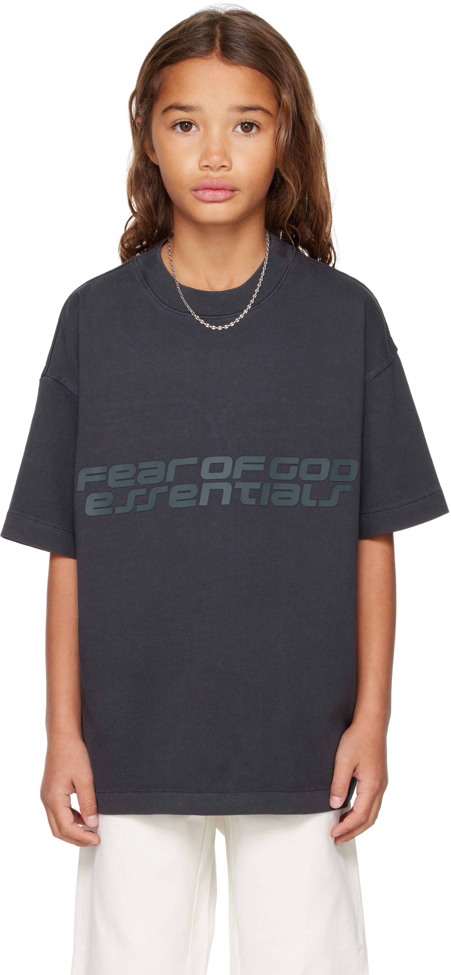 Essentials Kids Black Holiday Classic Short Sleeve T-shirt In Black