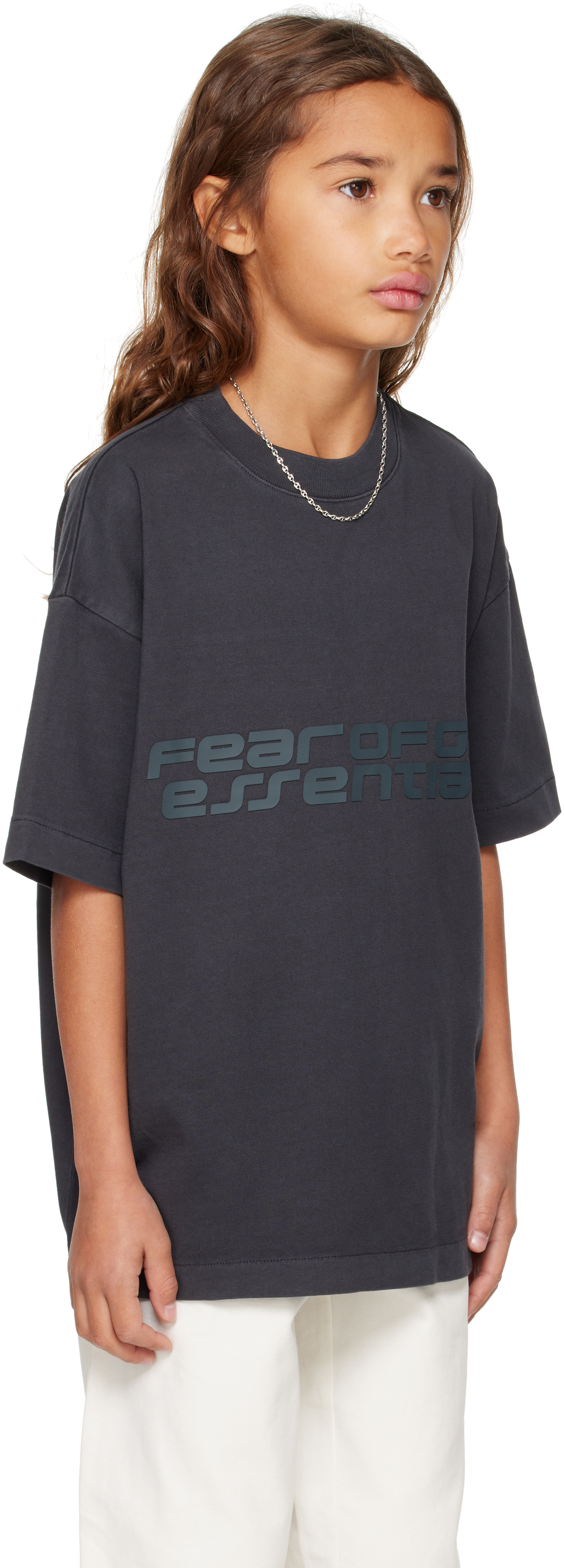 Essentials Kids Black Holiday Classic Short Sleeve T-shirt In Black