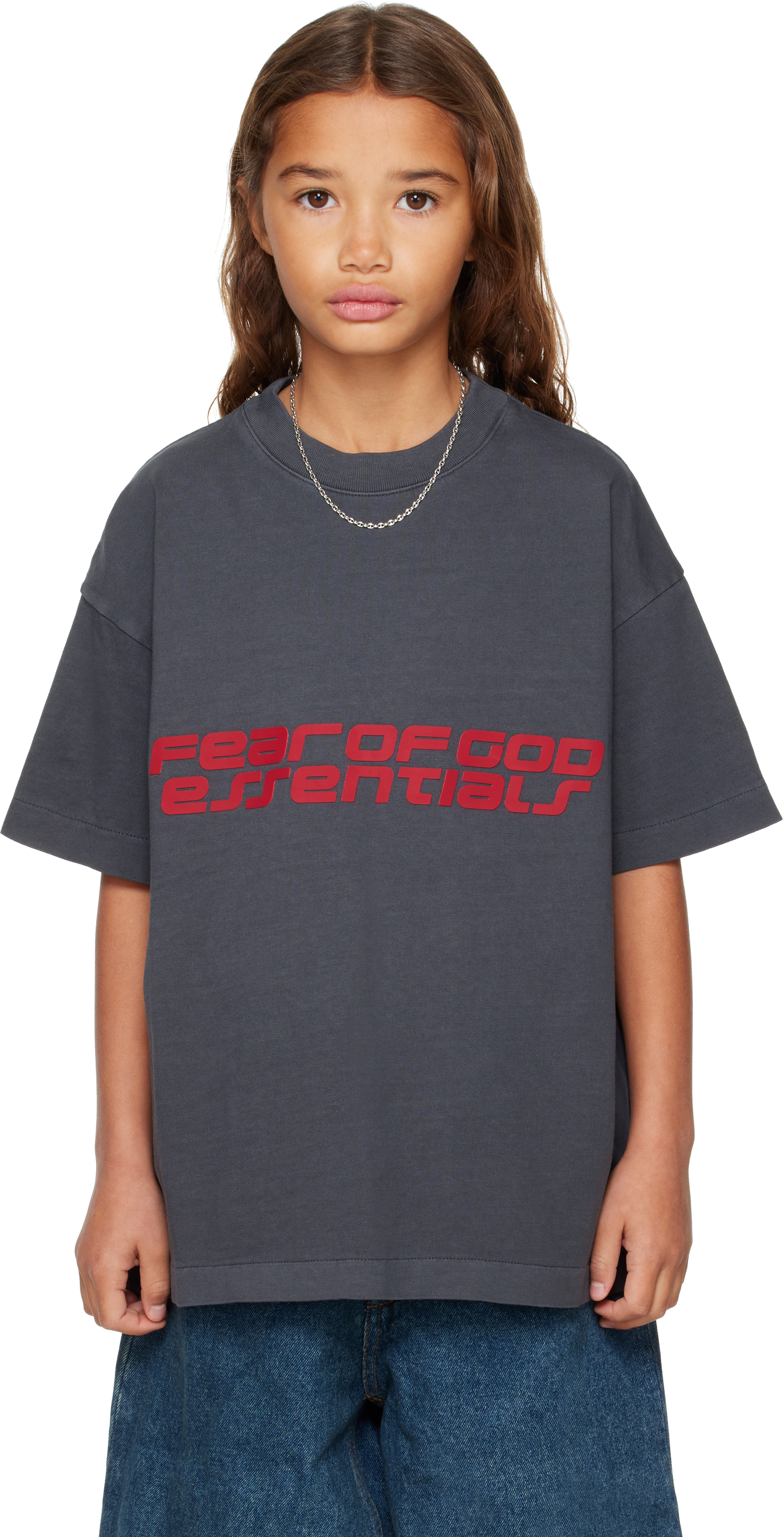 Kids Gray Holiday Classic Short Sleeve T-shirt by Fear of God