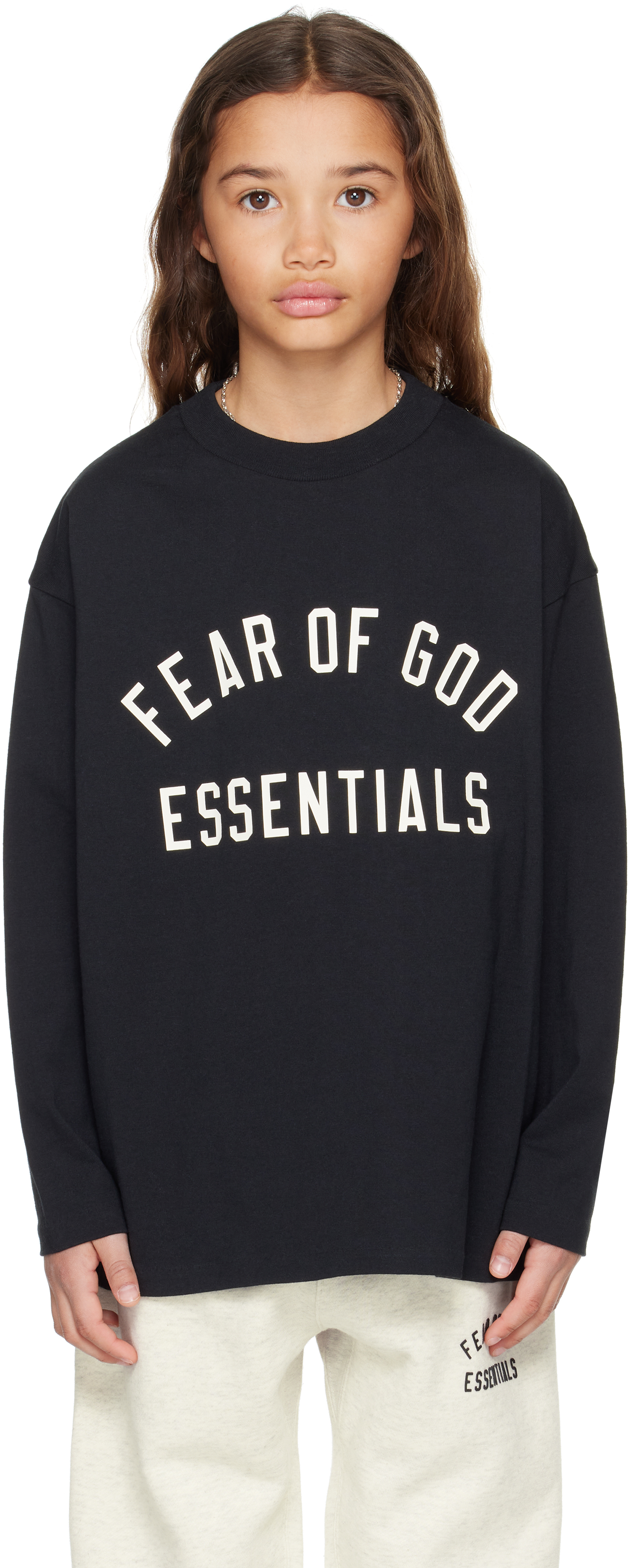 Fear of God ESSENTIALS キッズ｜ブラック Classic 長袖Tシャツ 