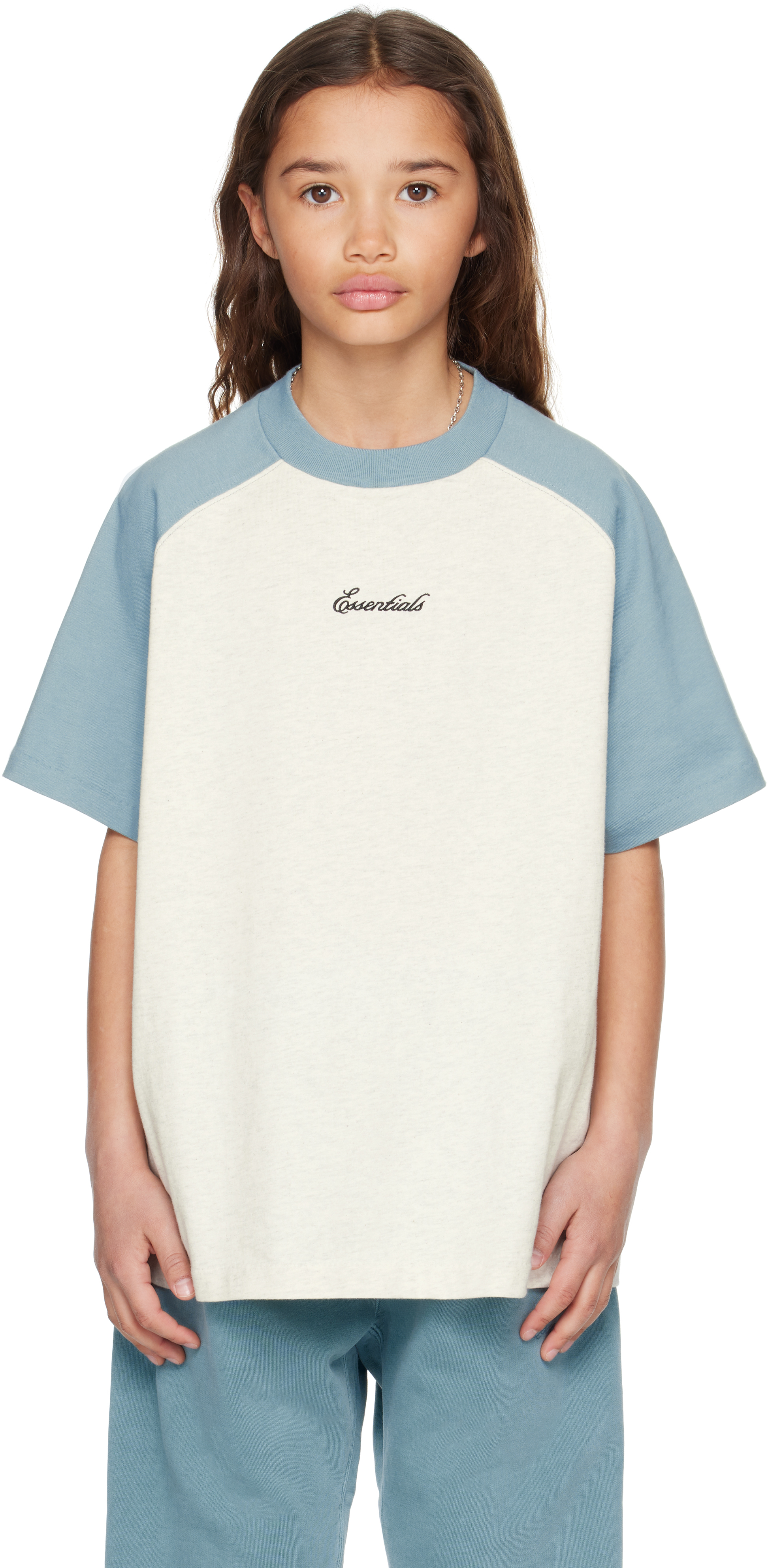 Fear of God ESSENTIALS キッズ｜ベージュ＆ブルー Signature Baseball 