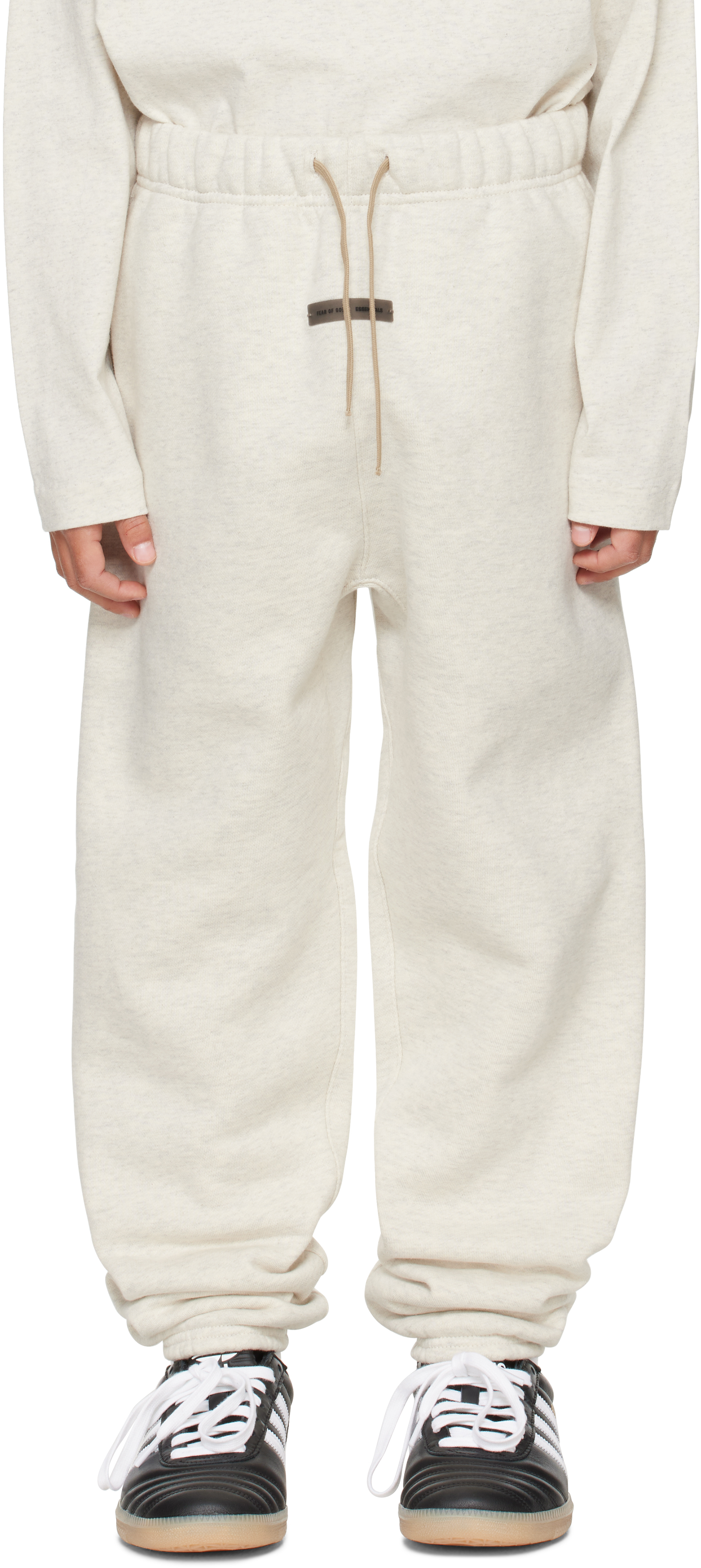Essentials Kids Gray Holiday Classic Sweatpants In Neutral
