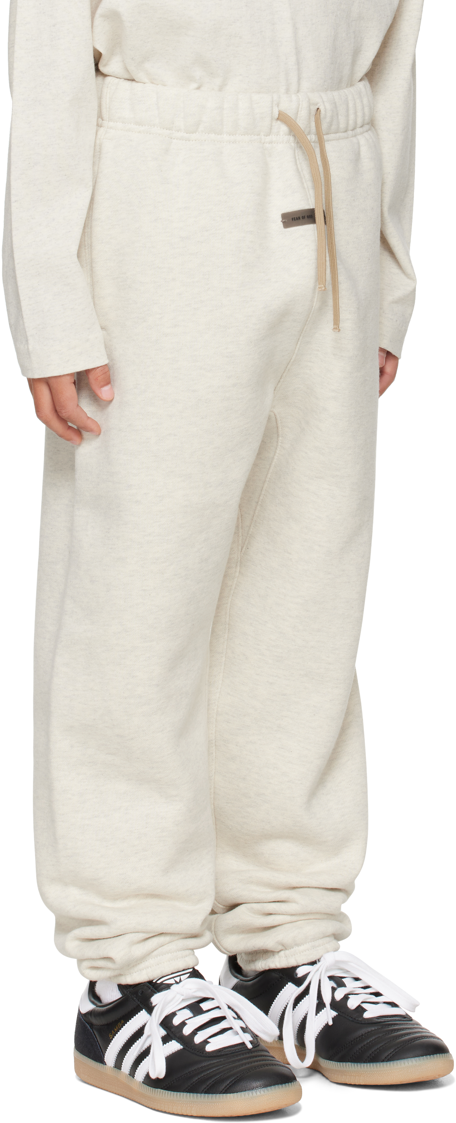Essentials Kids Gray Holiday Classic Sweatpants In Neutral