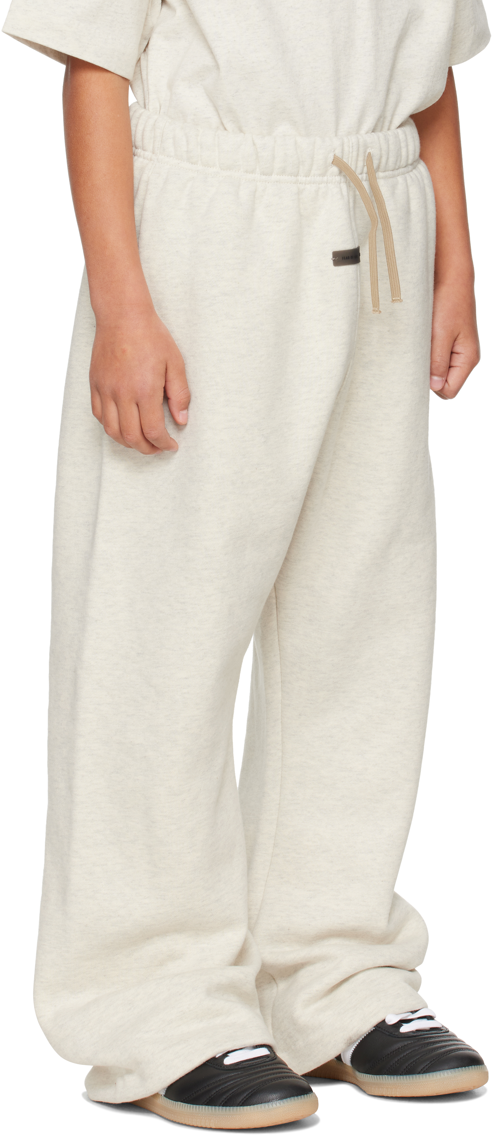 Essentials Kids Gray Holiday Flare Sweatpants In Neutral