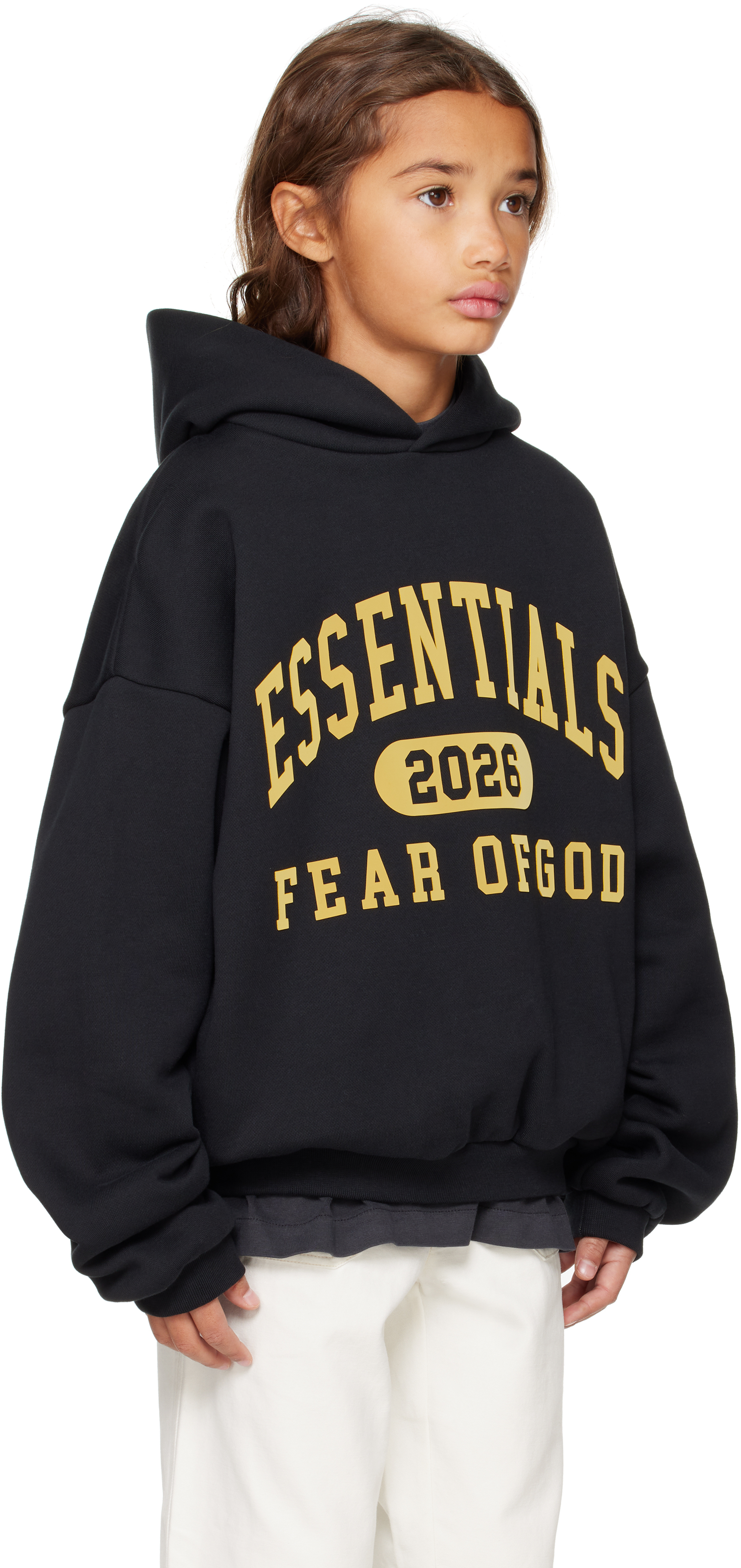 Essentials Kids Black Holiday Classic Hoodie In Black