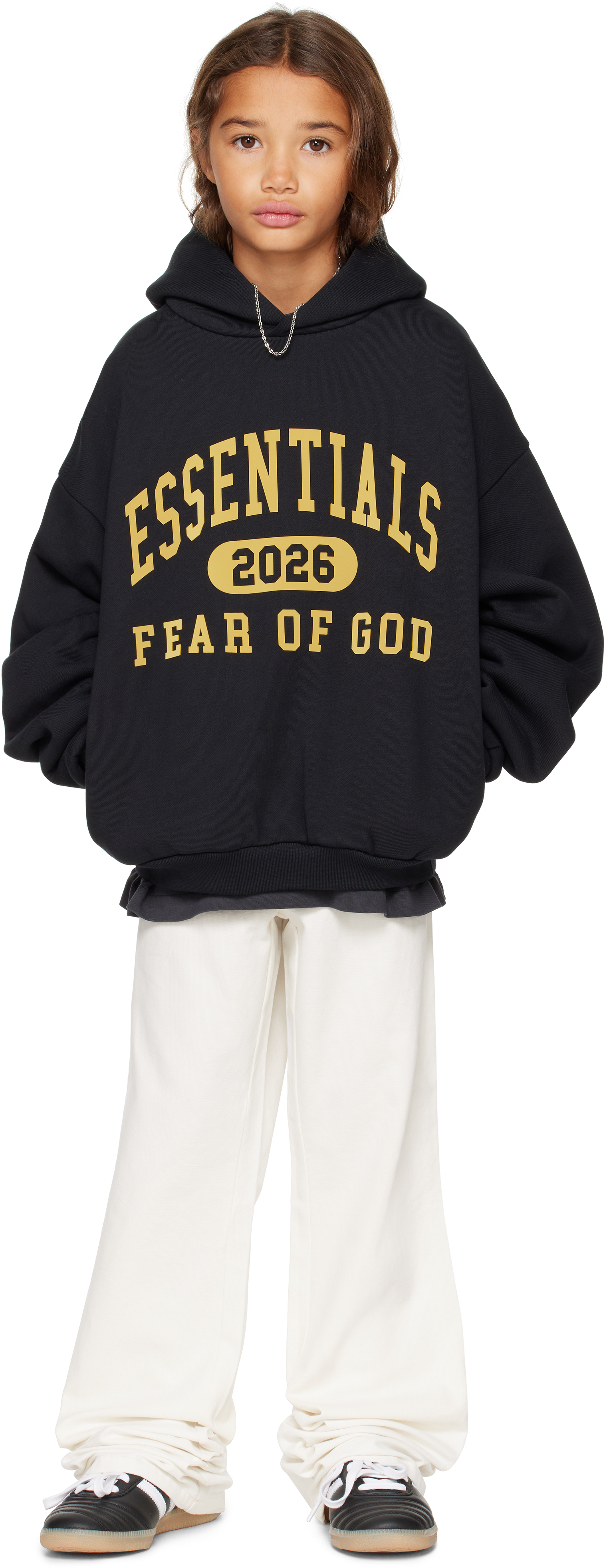 Essentials Kids Black Holiday Classic Hoodie In Black