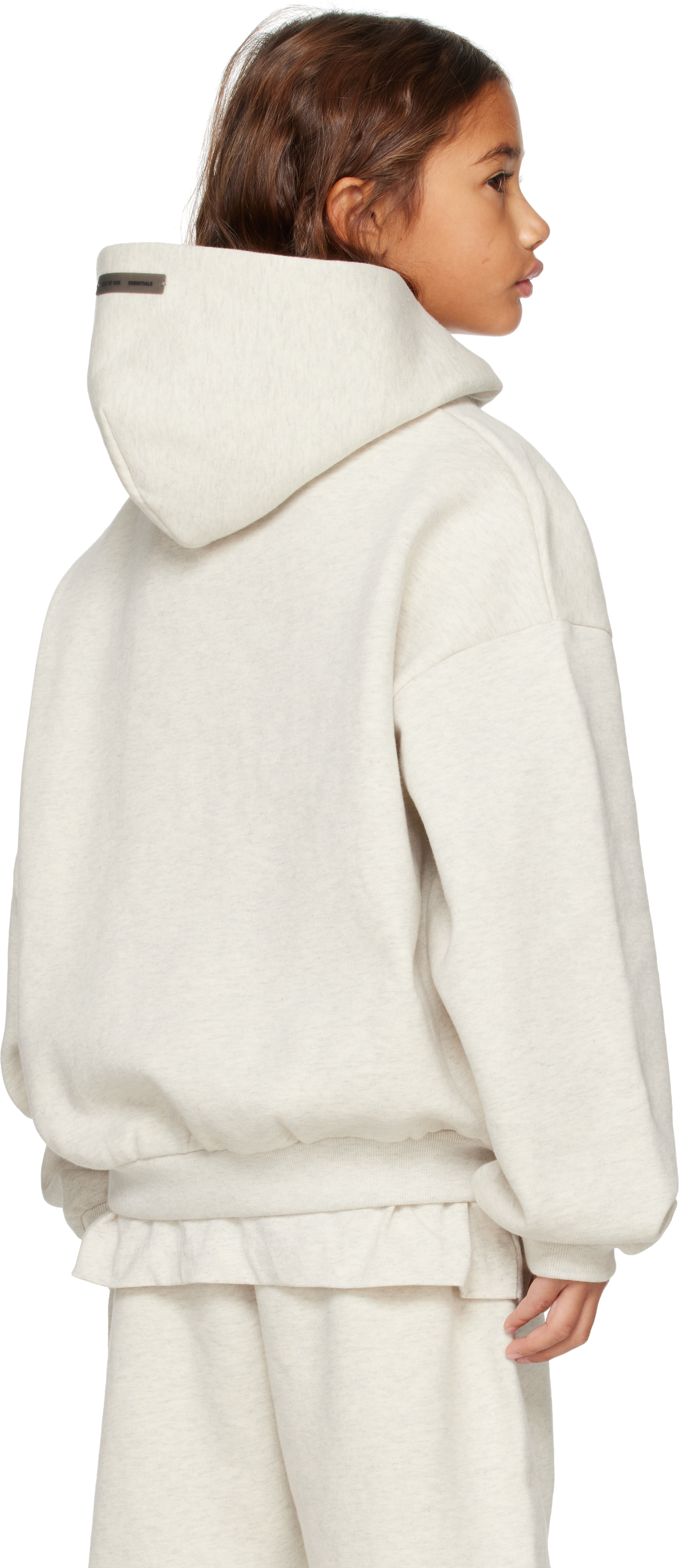 Essentials Kids Gray Holiday Embossed Classic Hoodie In Animal Print