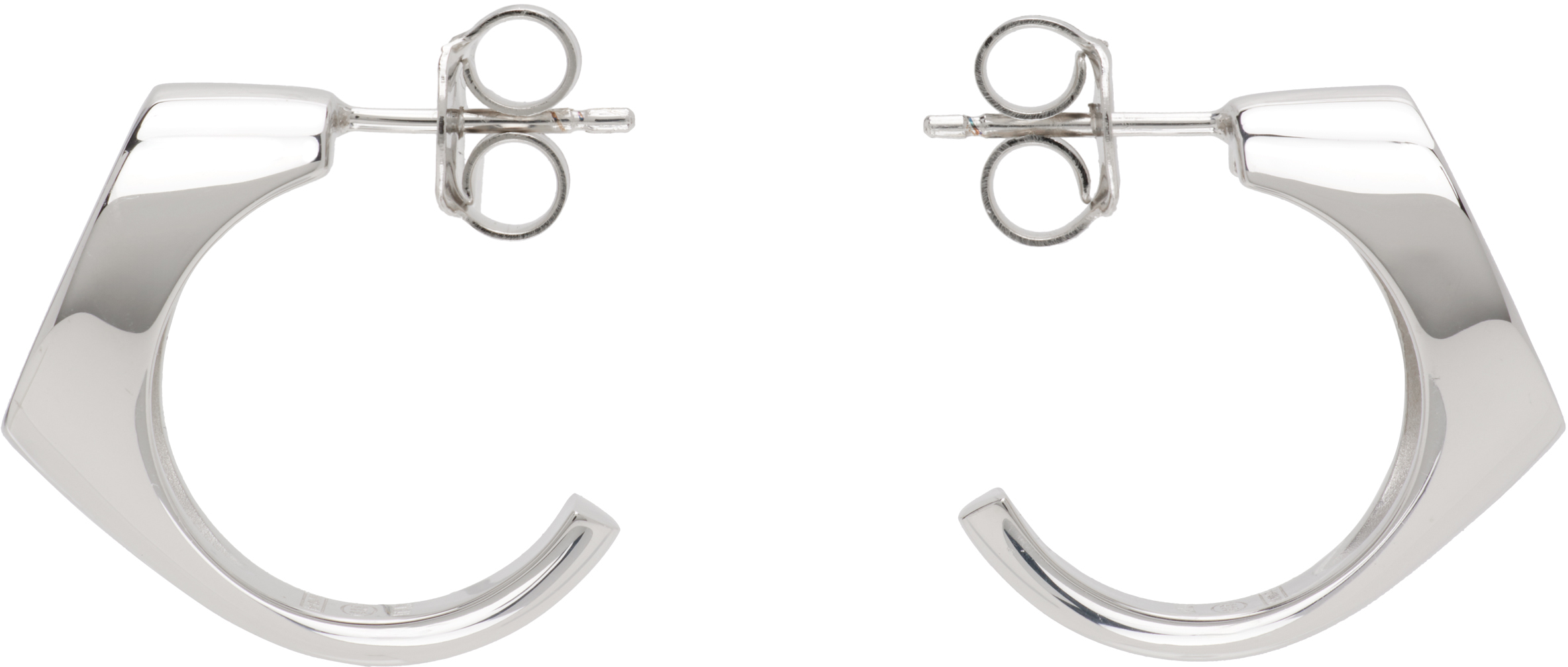 Maison Margiela: Logo Reference Signet Earrings | SSENSE