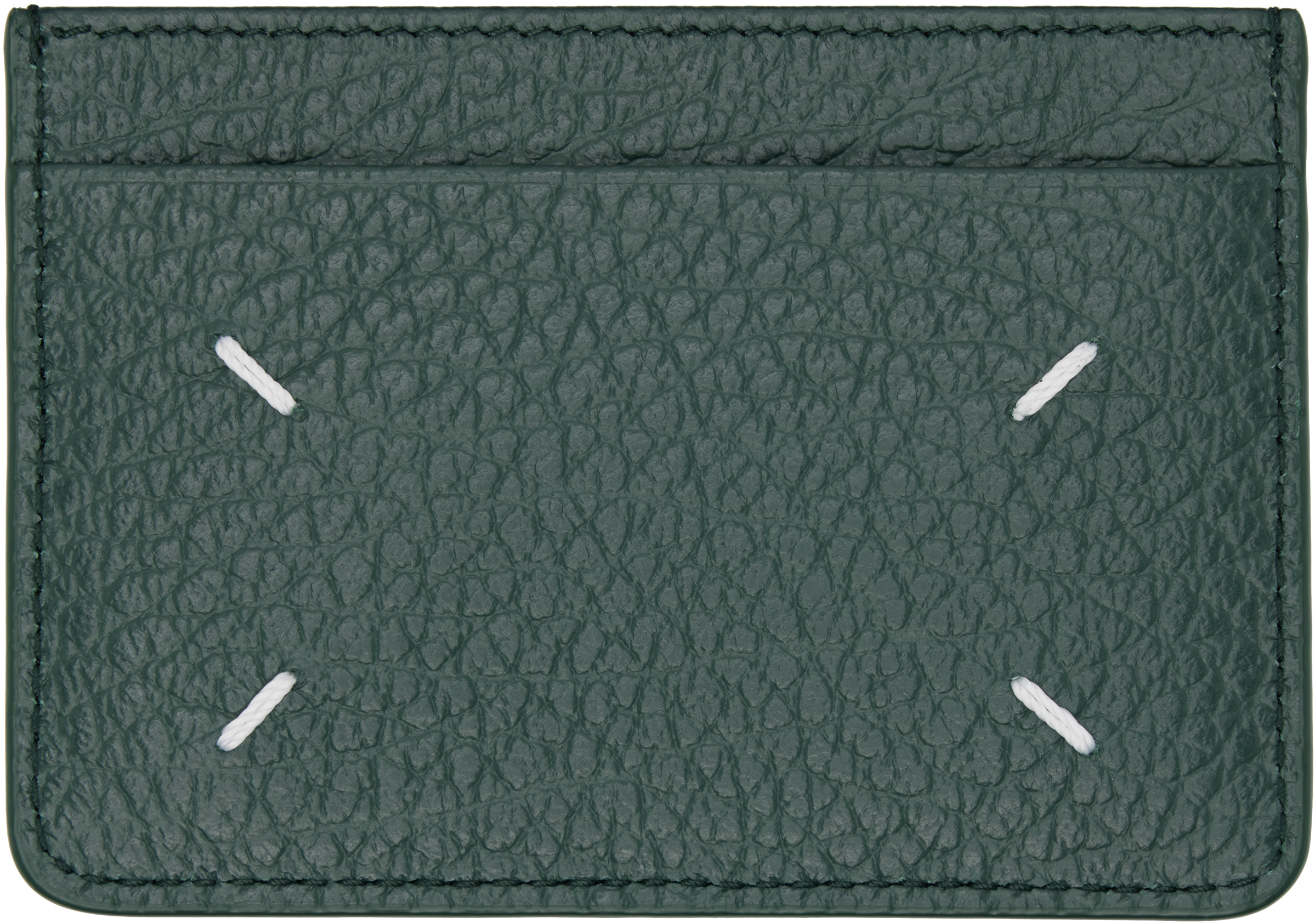 Maison Margiela Green Four Stitches Card Holder