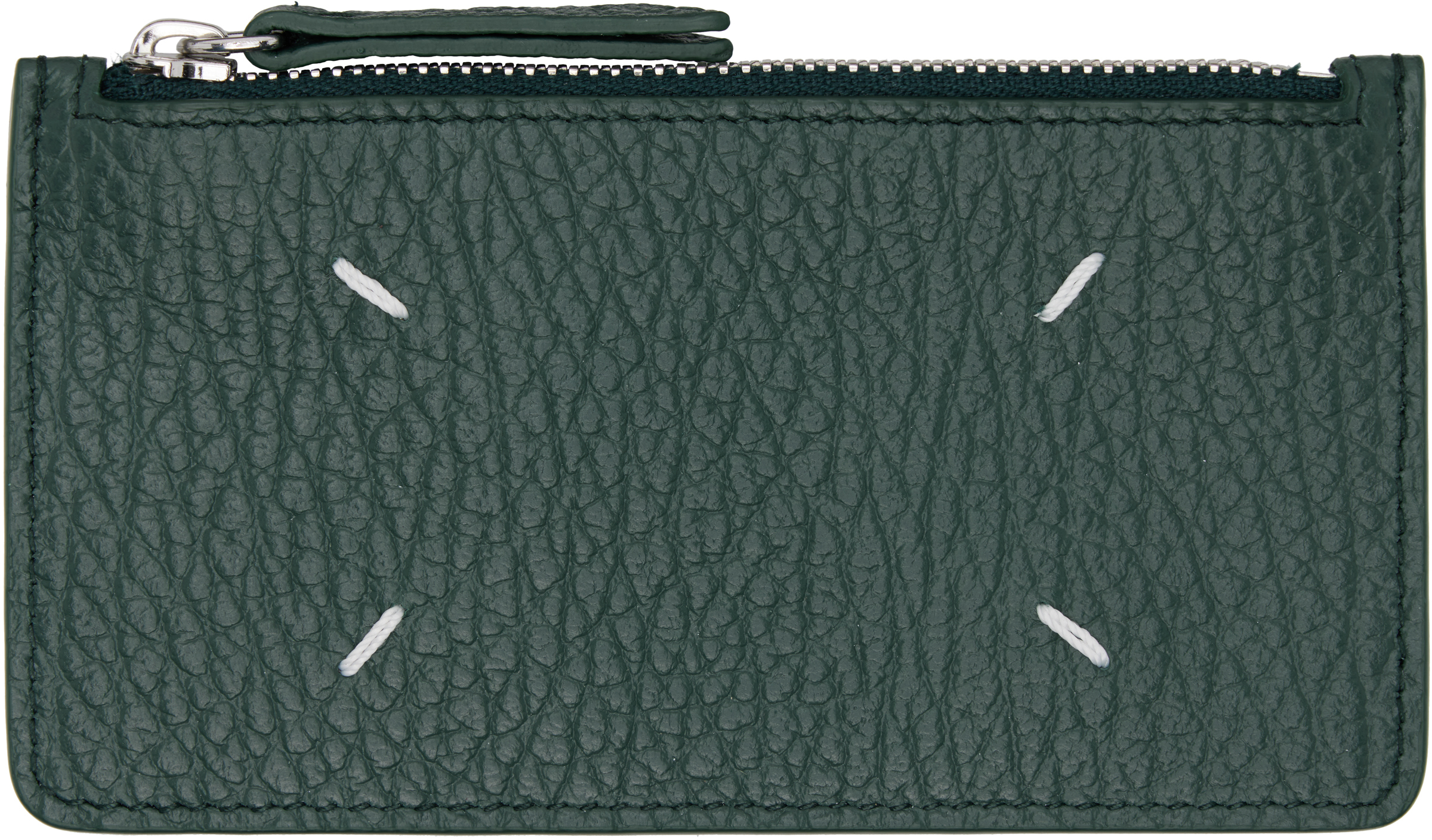 Maison Margiela Green Four Stitches Card Holder