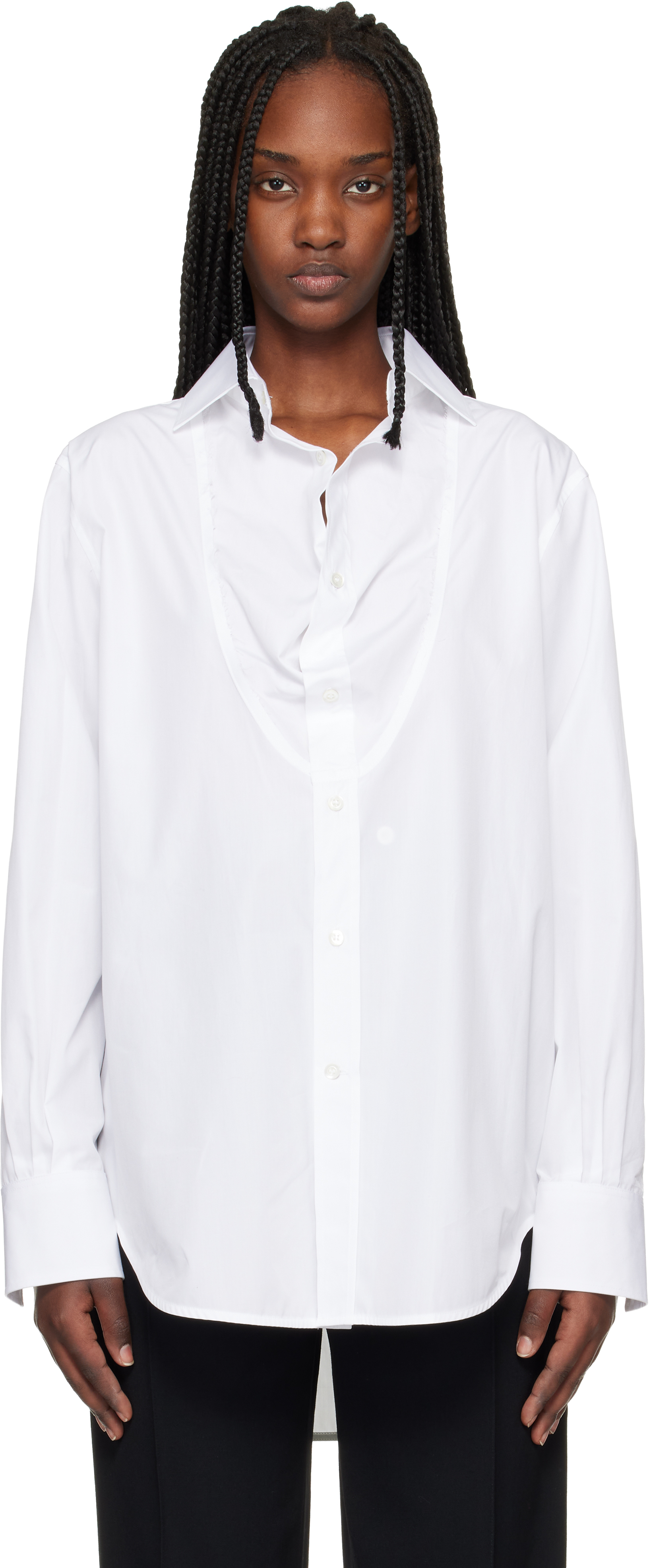 Maison Margiela White Bib Shirt