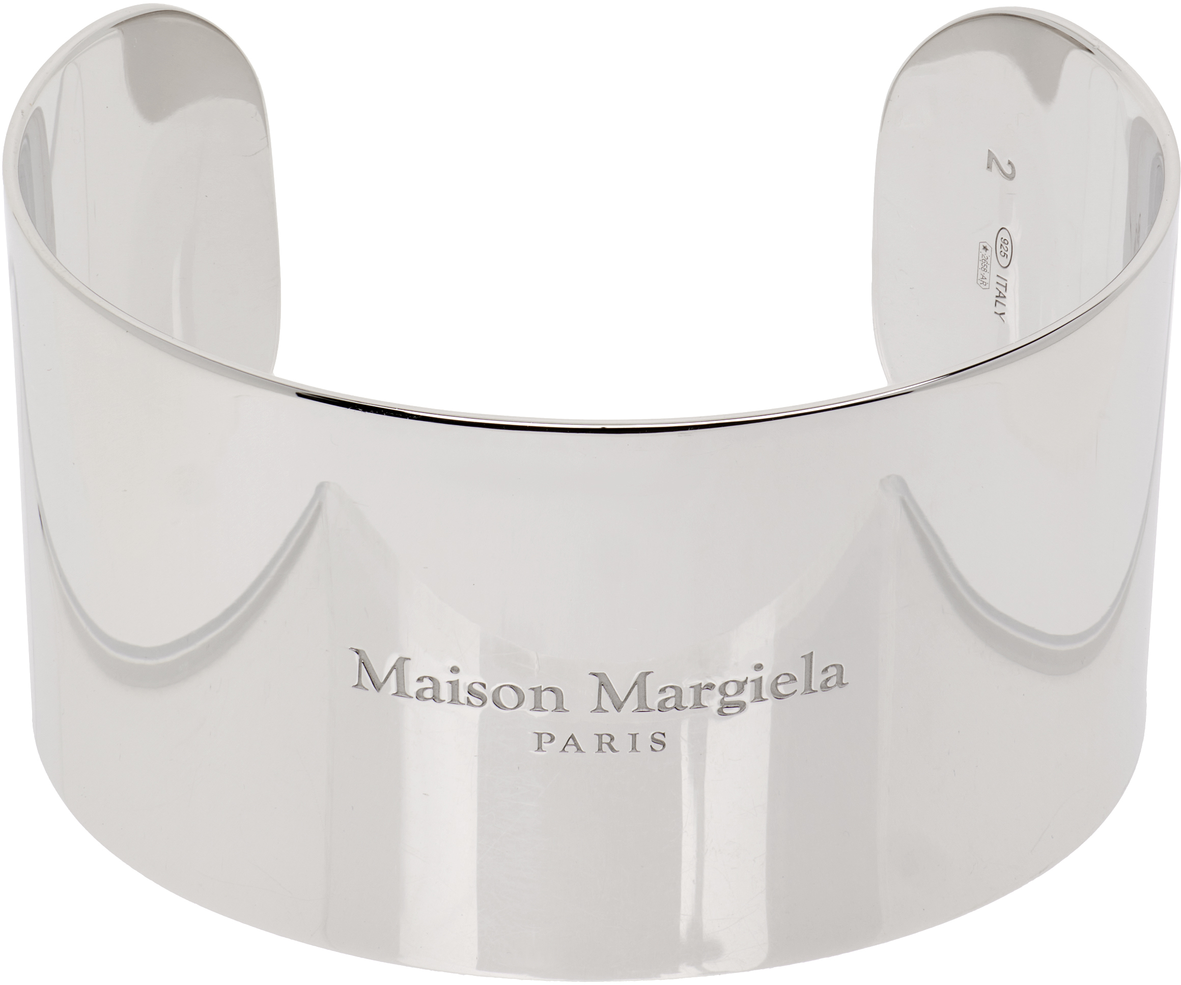 Maison Margiela: Logo Reference Cuff Bracelet | SSENSE