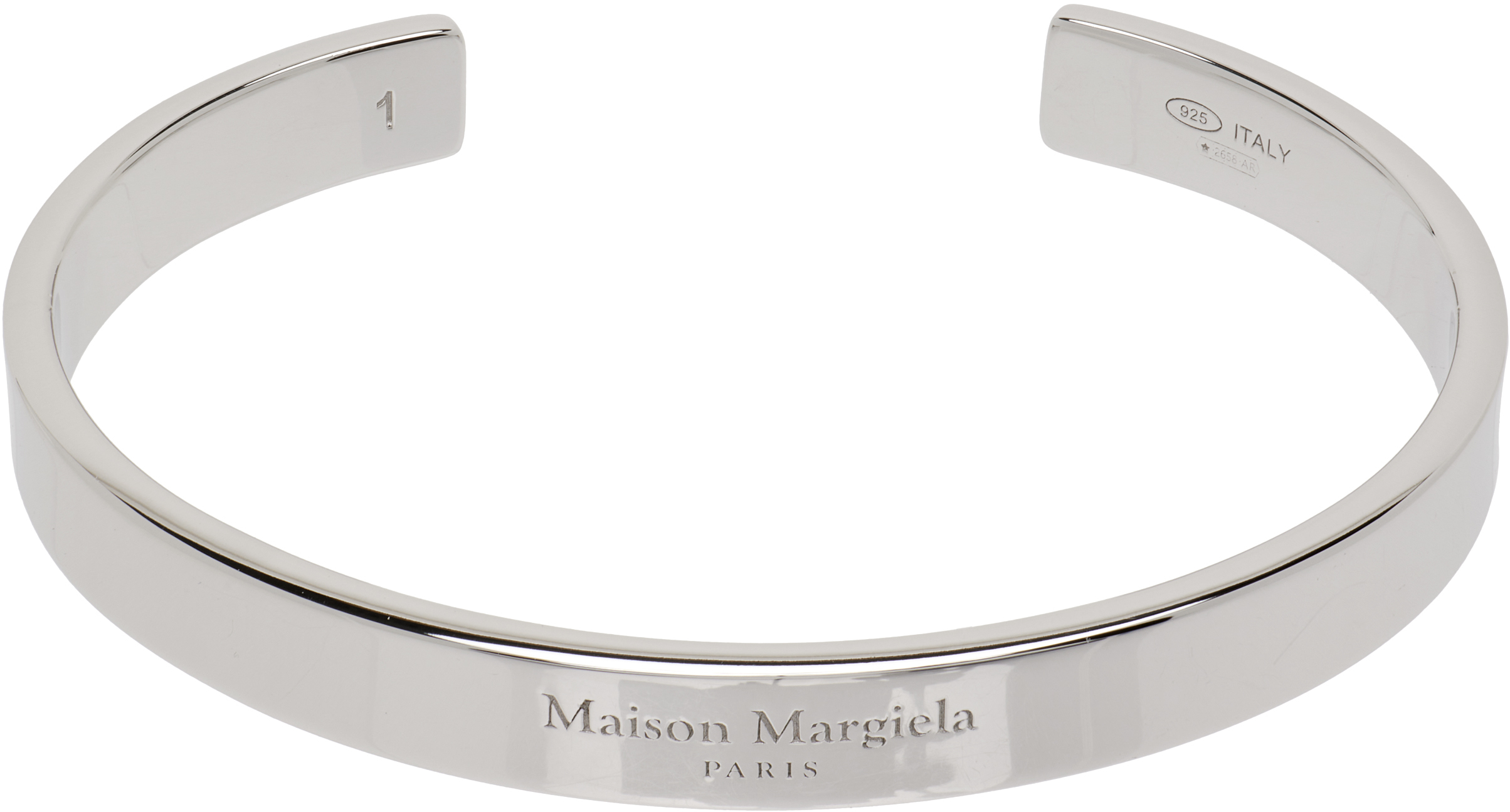 Logo Reference Cuff Bracelet by Maison Margiela on Sale