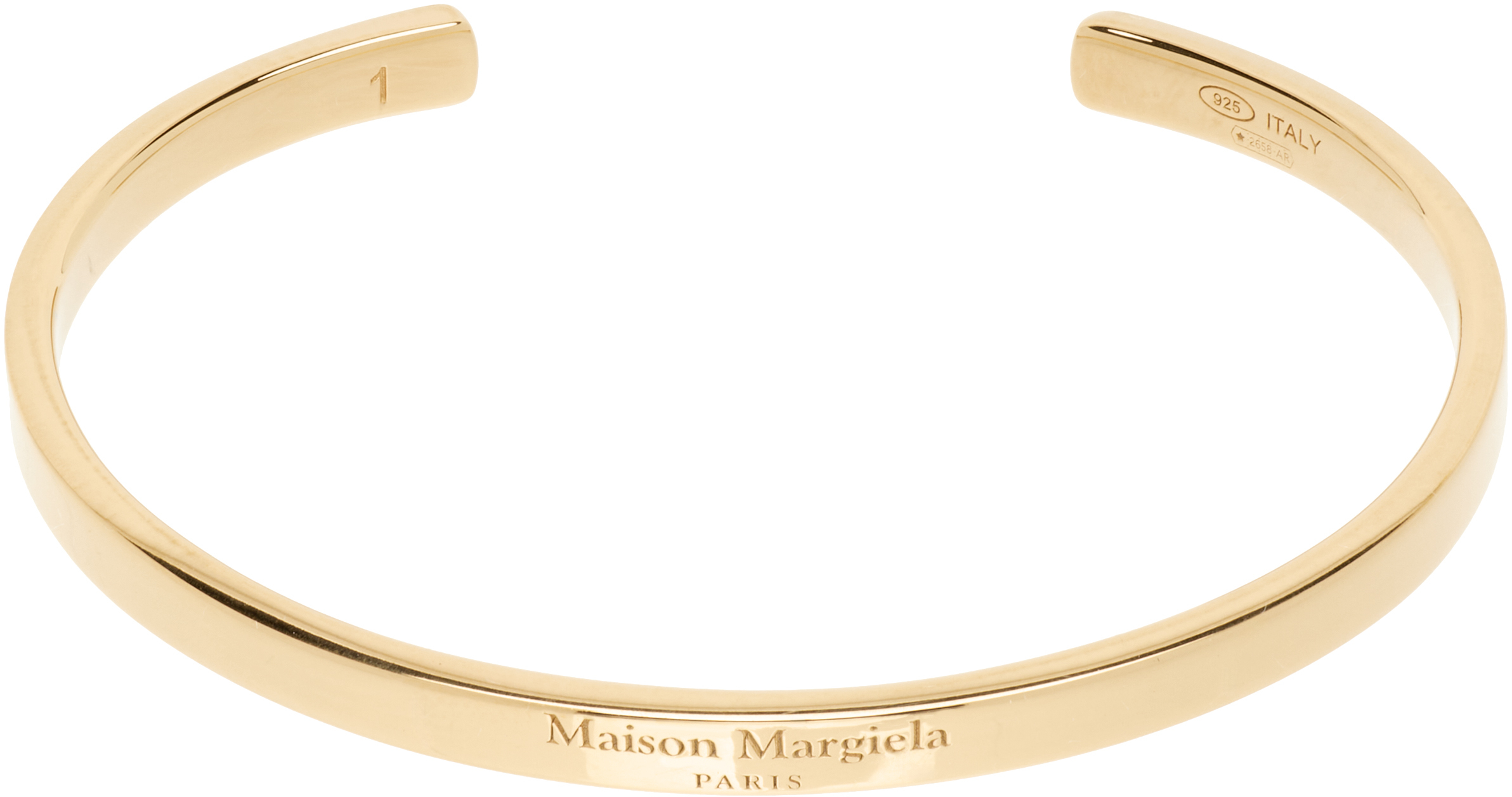 Maison Margiela: Logo Reference Cuff Bracelet | SSENSE