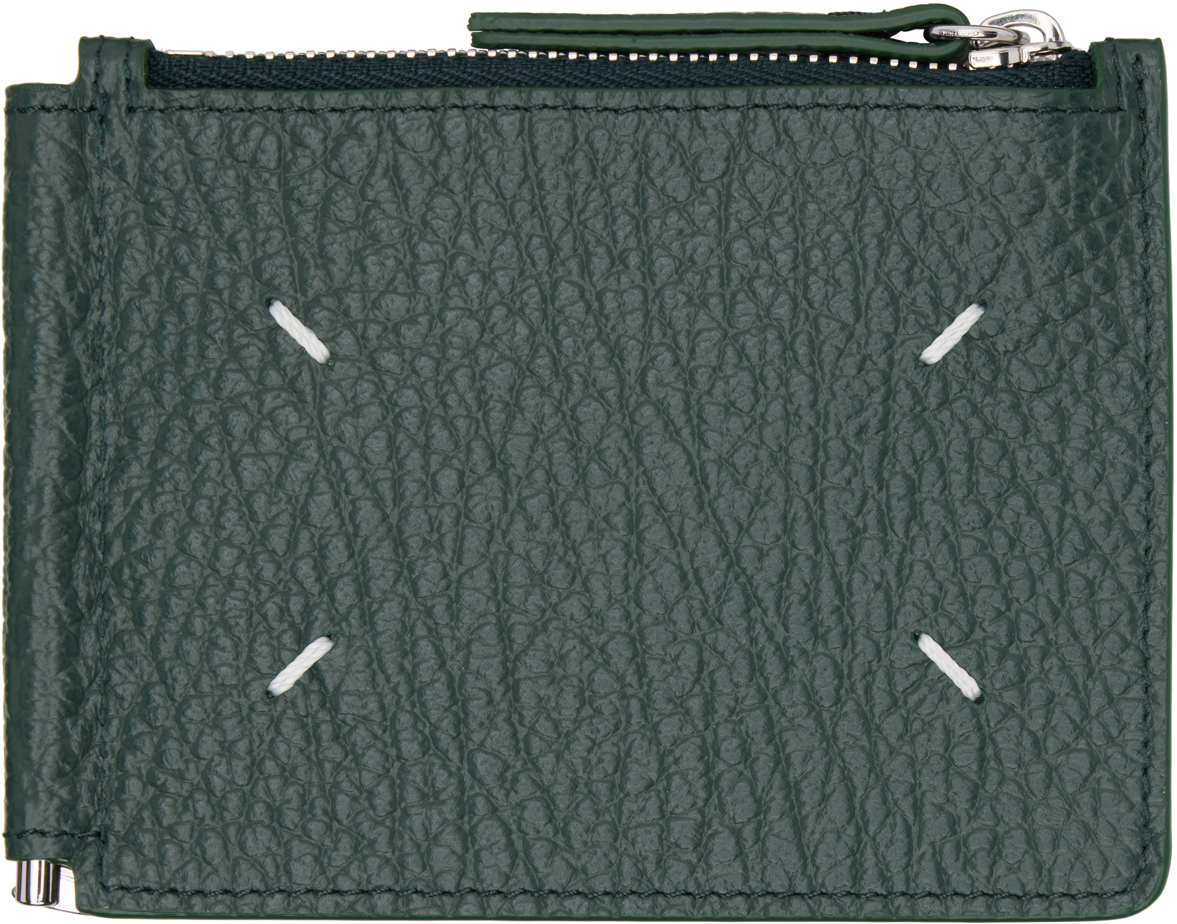 Maison Margiela Green Money Clip Wallet