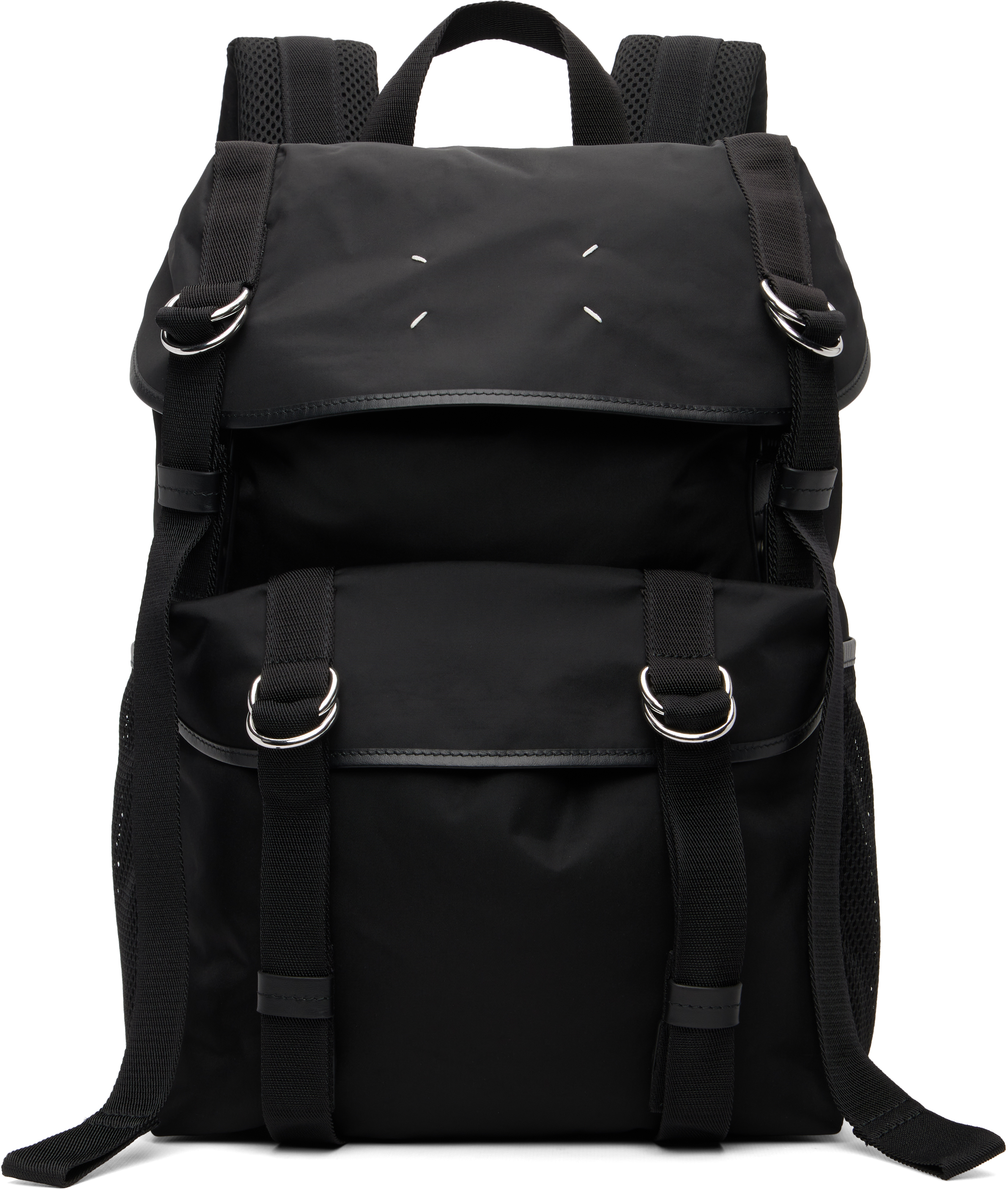 Maison Margiela: Black High Tech Medium Backpack | SSENSE