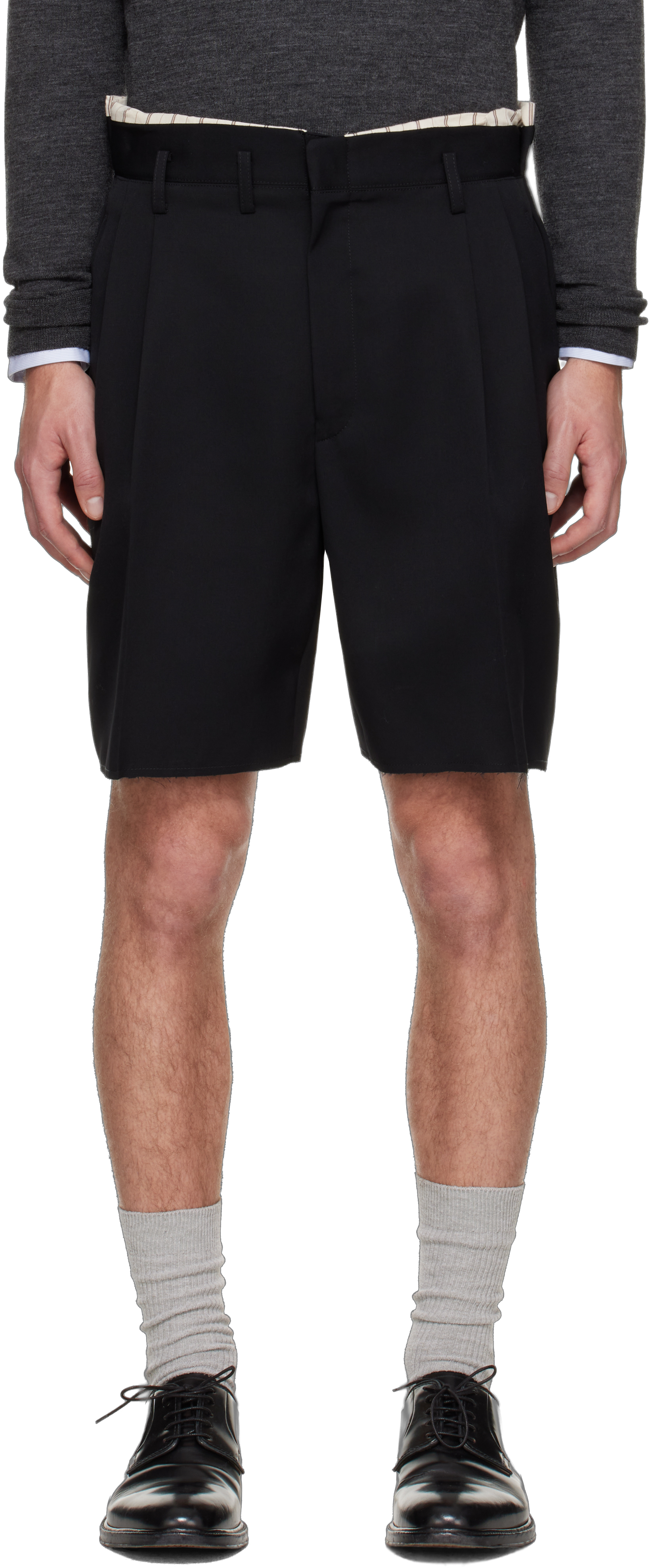 Maison Margiela Black Tailored Shorts