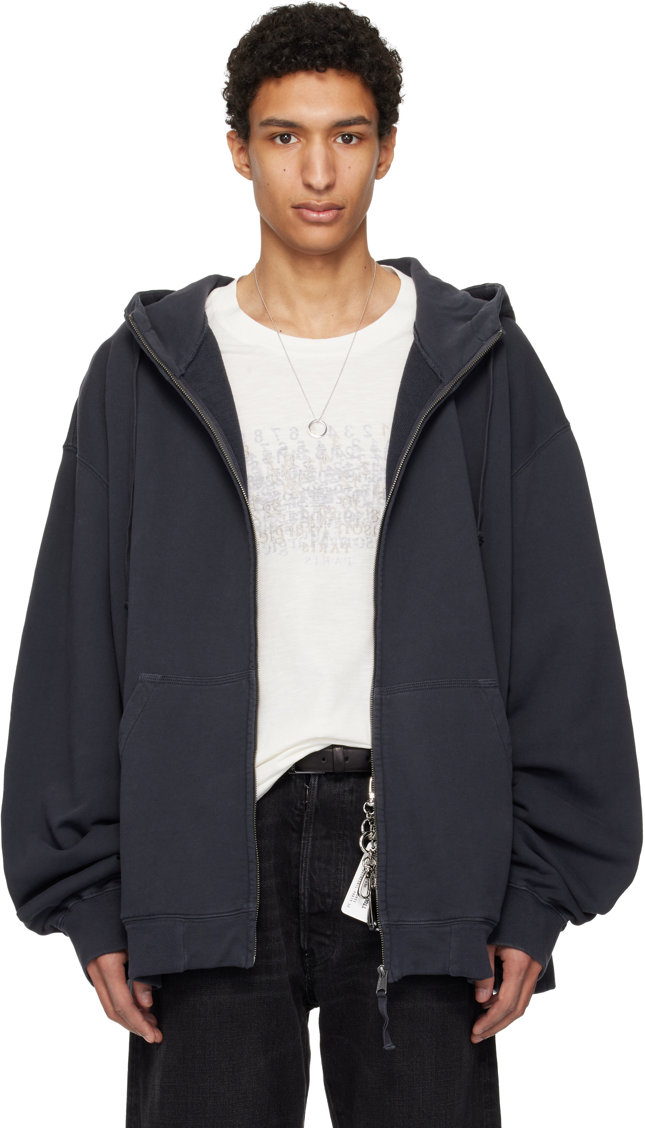 トップス Maison Mariela 1 con hoodie Embroidered Logo Hoodie | Maison Margiela