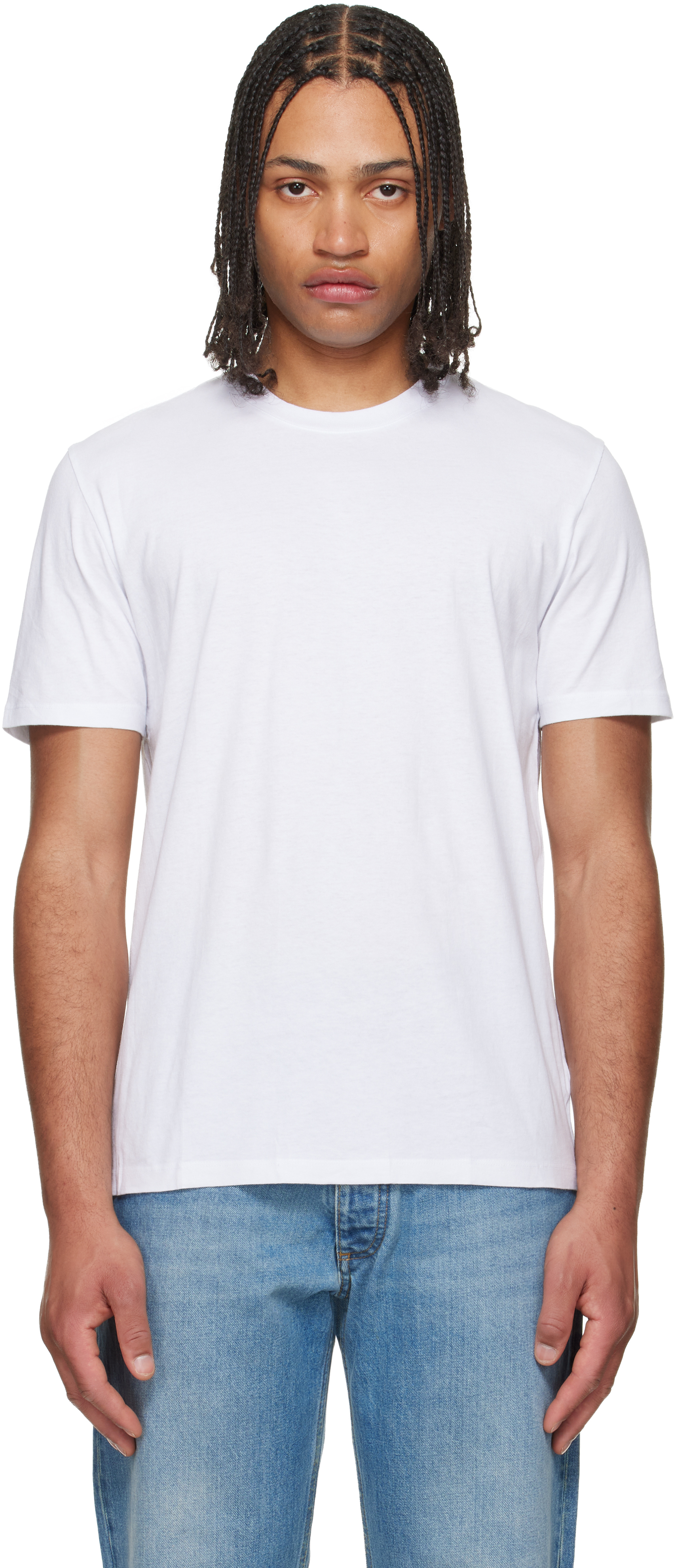 Maison Margielaのホワイト Shades コットンジャージ Tシャツ 3枚