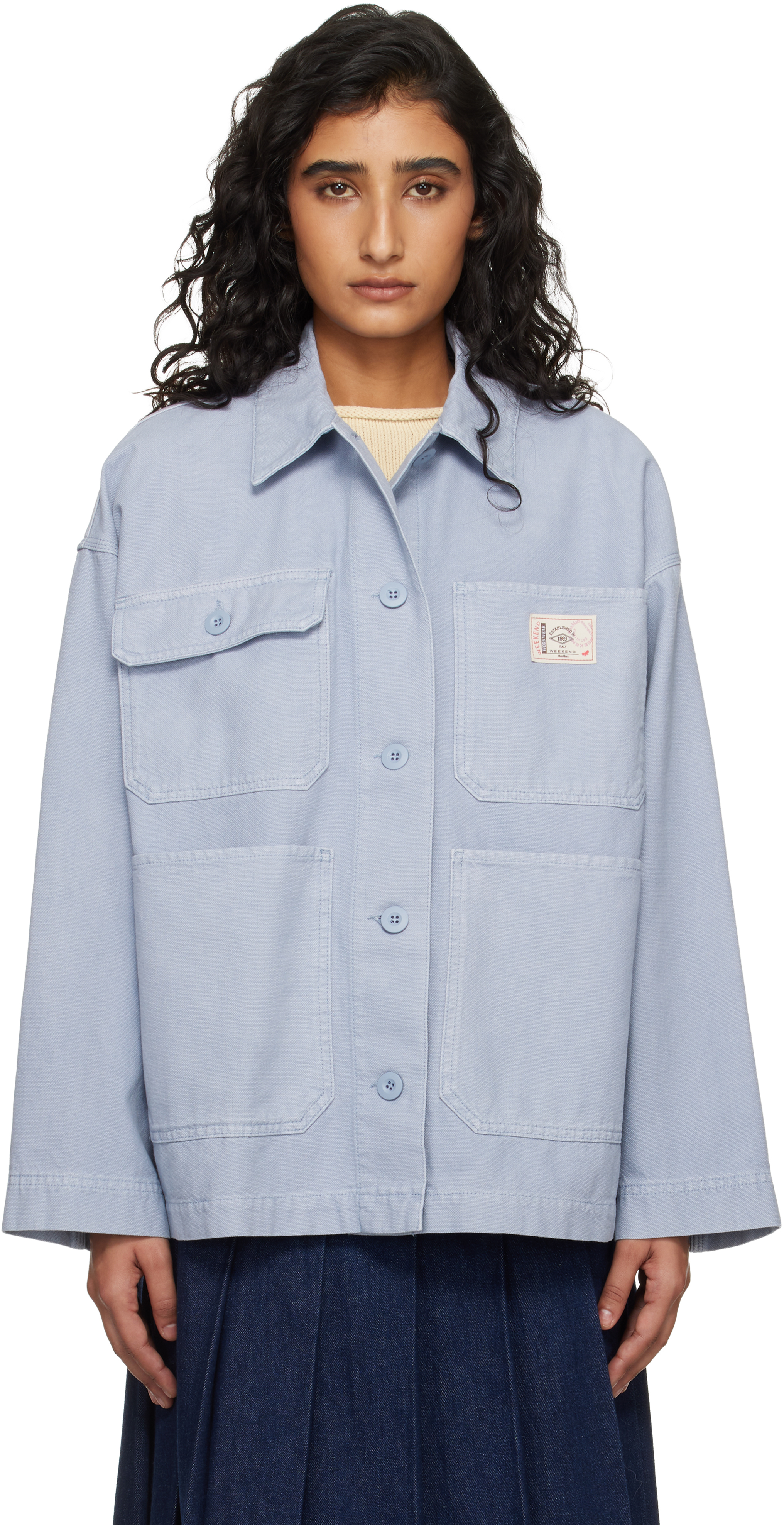 Blue Wkdalbum Jacket by Weekend Max Mara on Sale