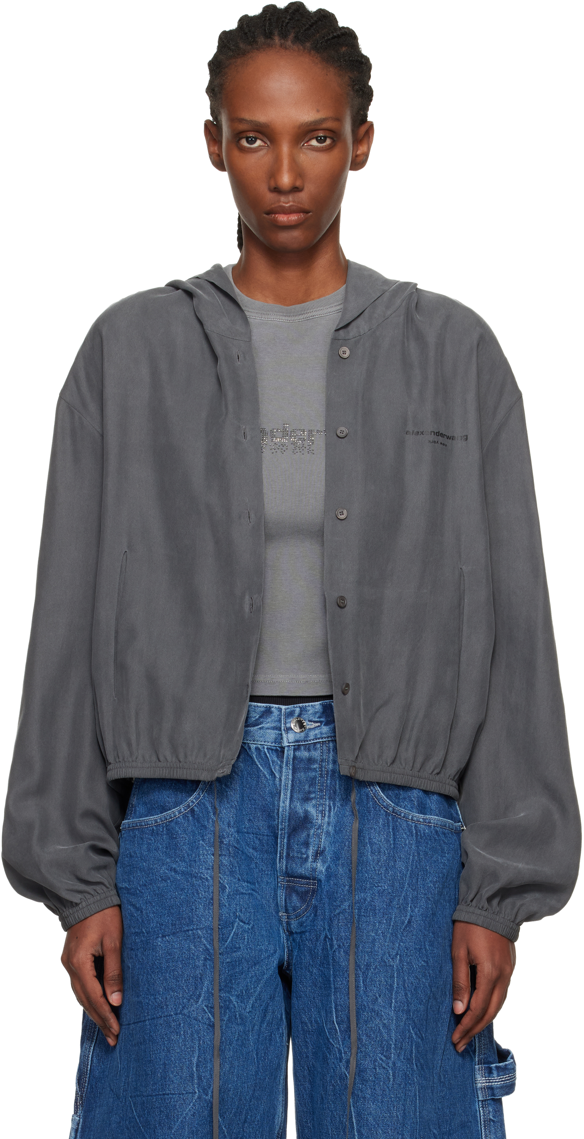 alexander wang グレー ブラトップ Alexander Wang - Alexander wang ブラトップの通販 by