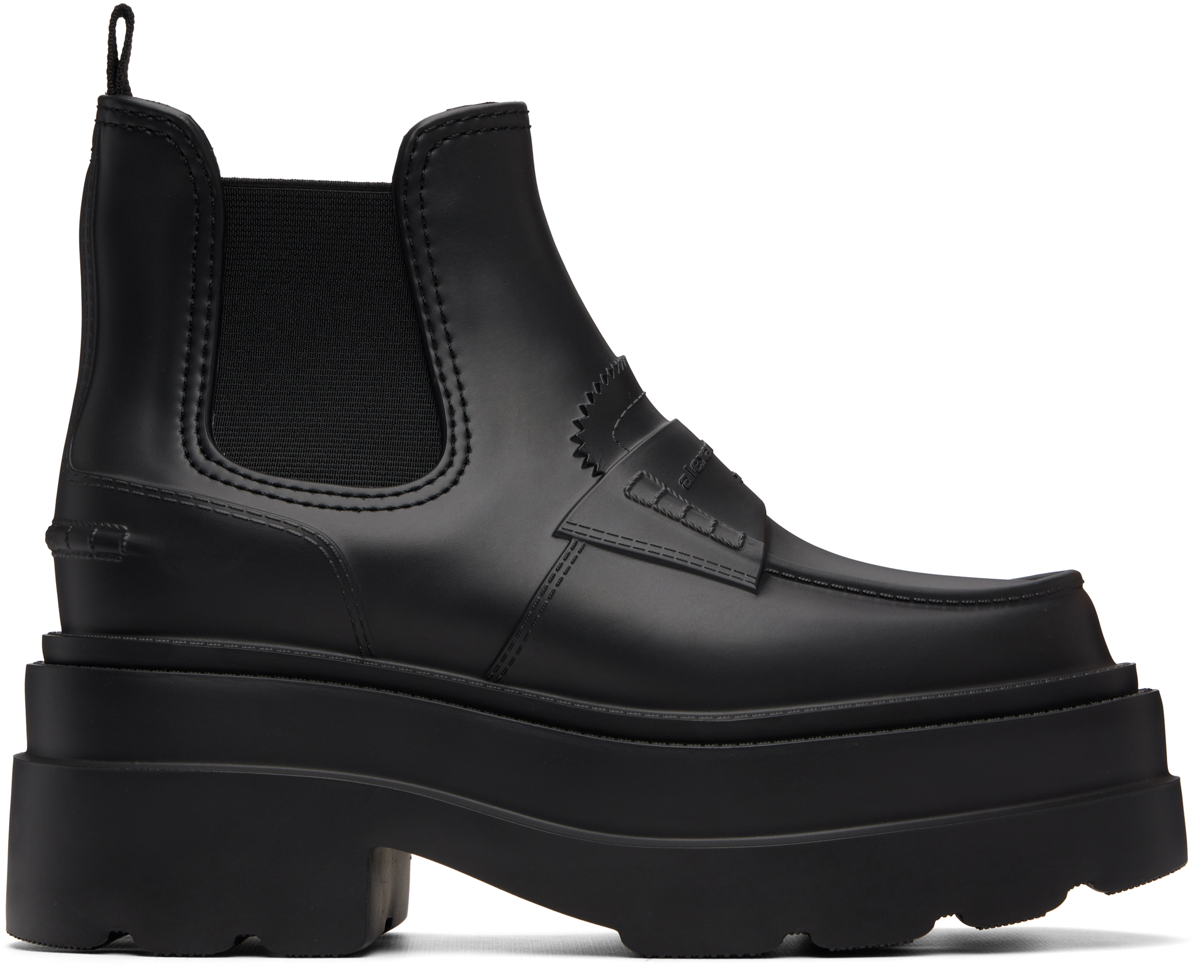 Alexander Wang Black Carter Platform Rain Boots