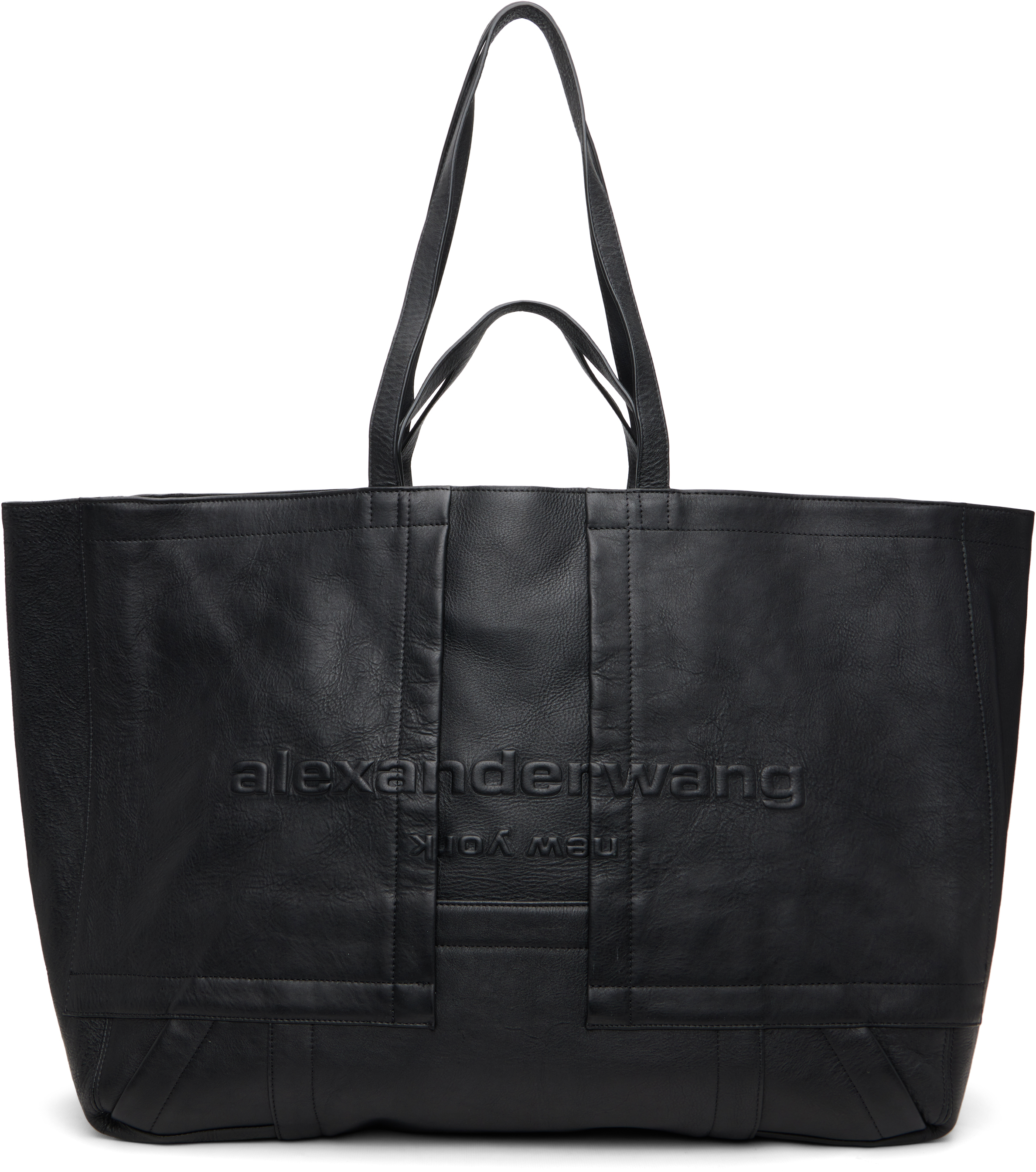 Alexander Wang: ブラック XL Pack トートバッグ | SSENSE 日本