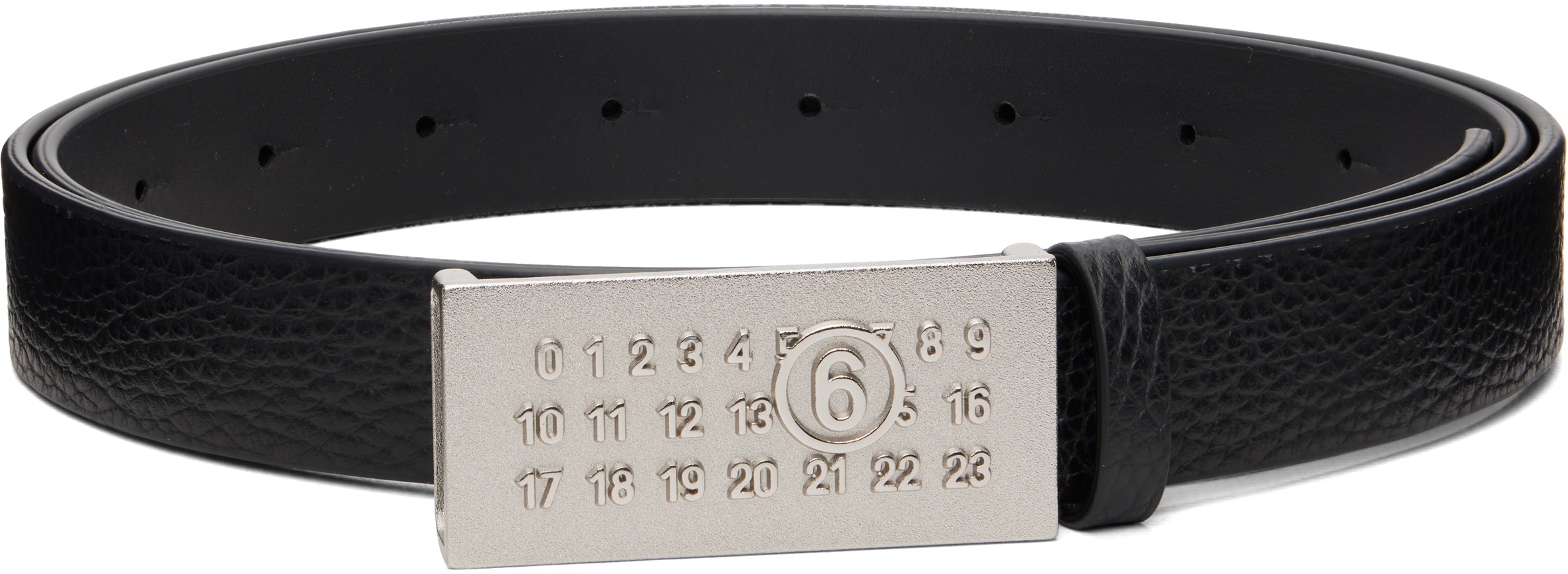 MM6 Maison Margiela: ブラック Numeric ベルト | SSENSE 日本