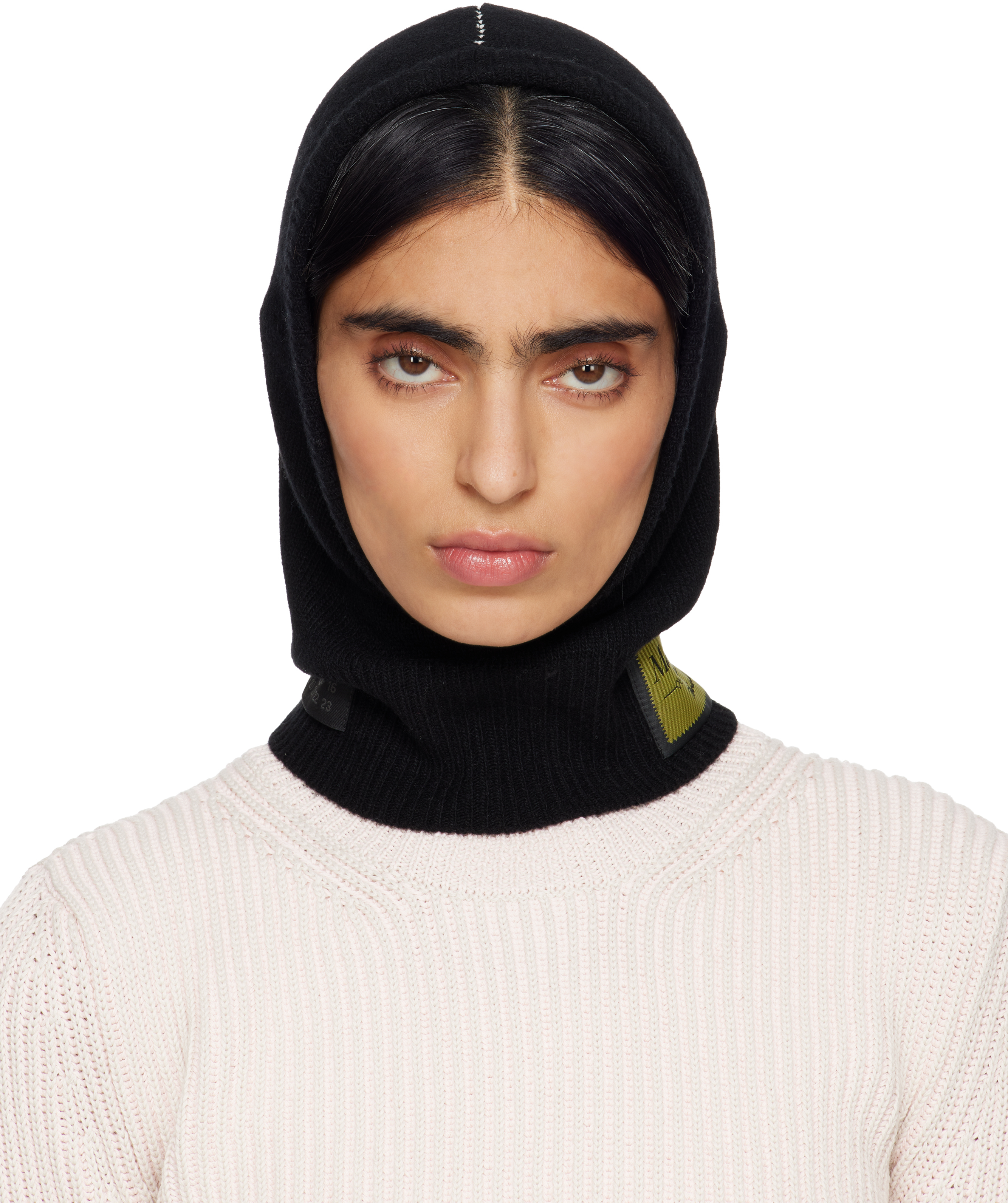 MM6 Maison Margiela: Black Access Labels Story Gauge 7 Balaclava