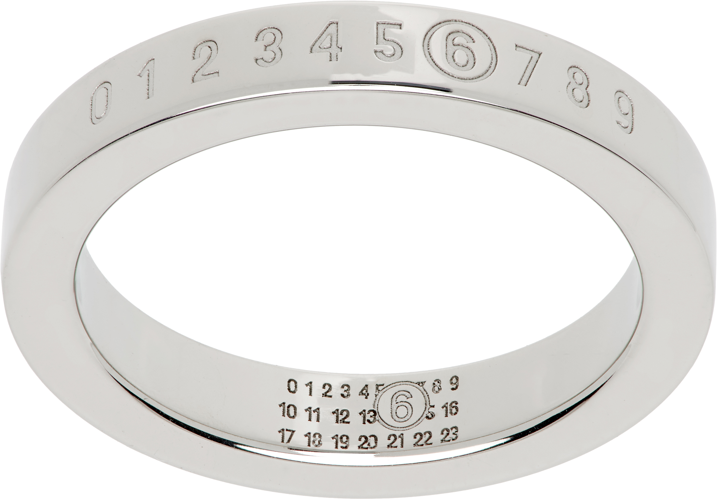 MM6 Maison Margiela: Numeric Minimal Signature Ring | SSENSE