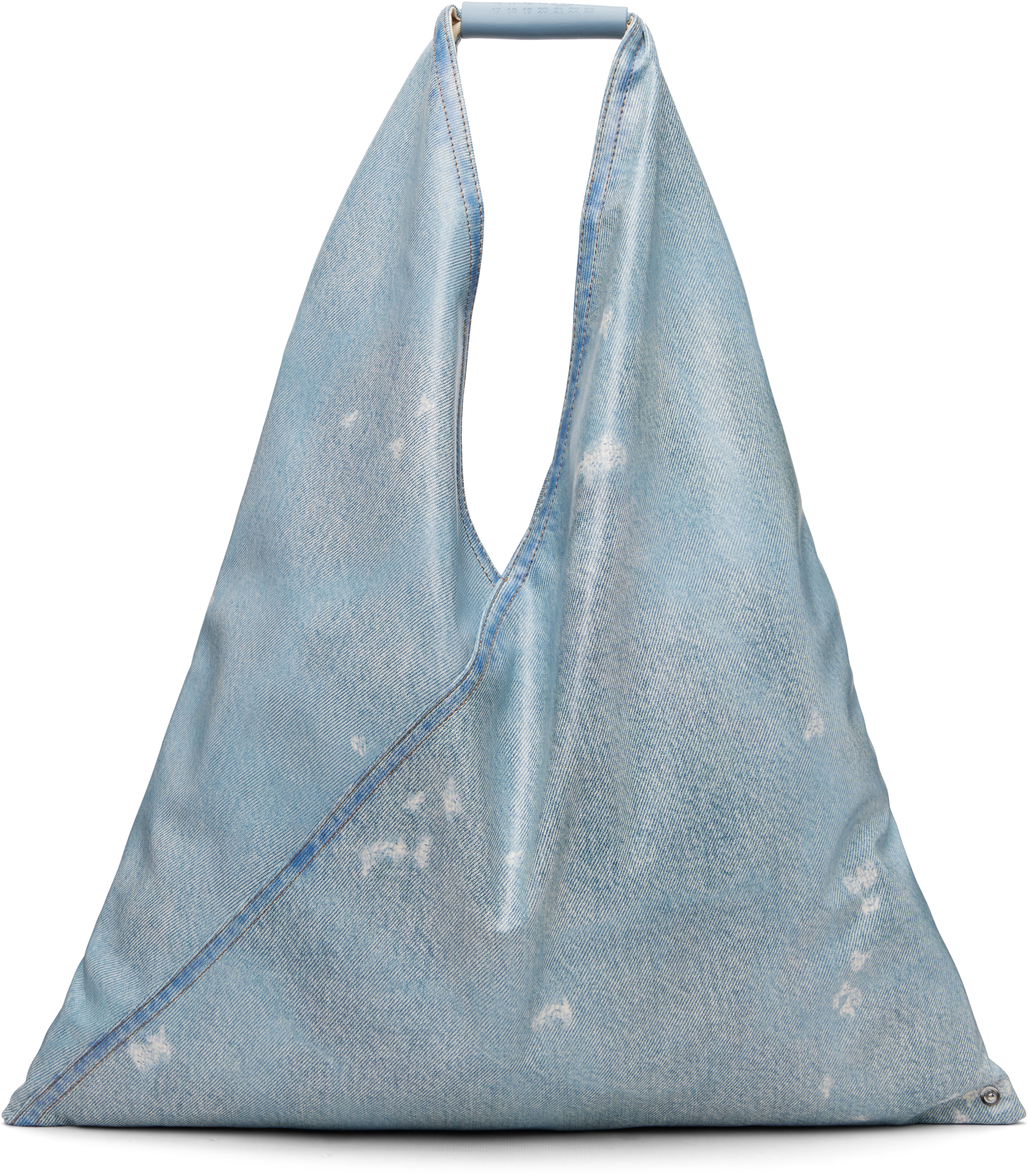 MM6 Maison Margielaパッチワーク トライアングルトートバック MM6 Maison Margiela: ブルー クラシック トライアングルトート